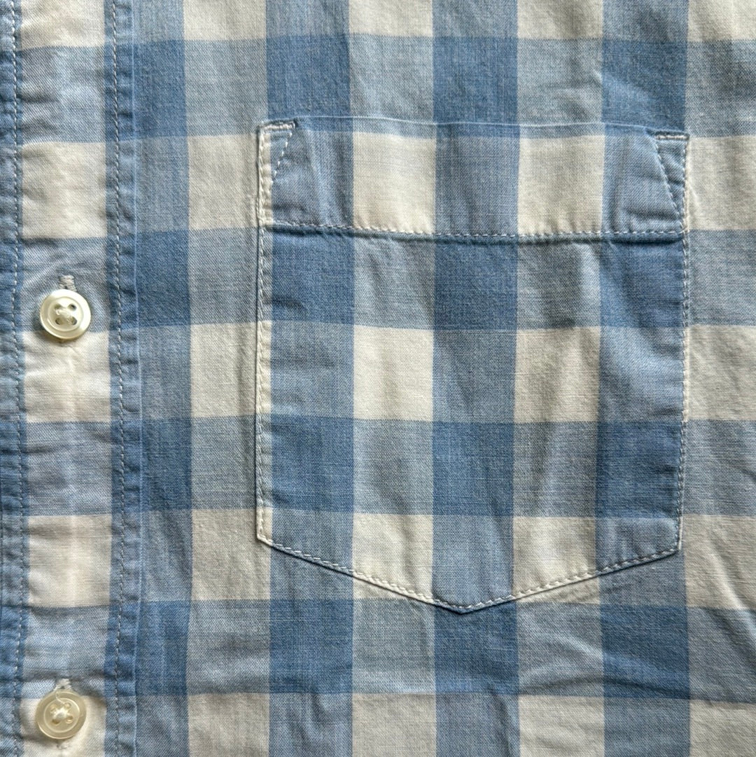 Crewcuts Button Down, Blue/White Boys Size 10 in excellent condition — Recycled Lines, Fairfield CT | Premium Sustainable Consignment