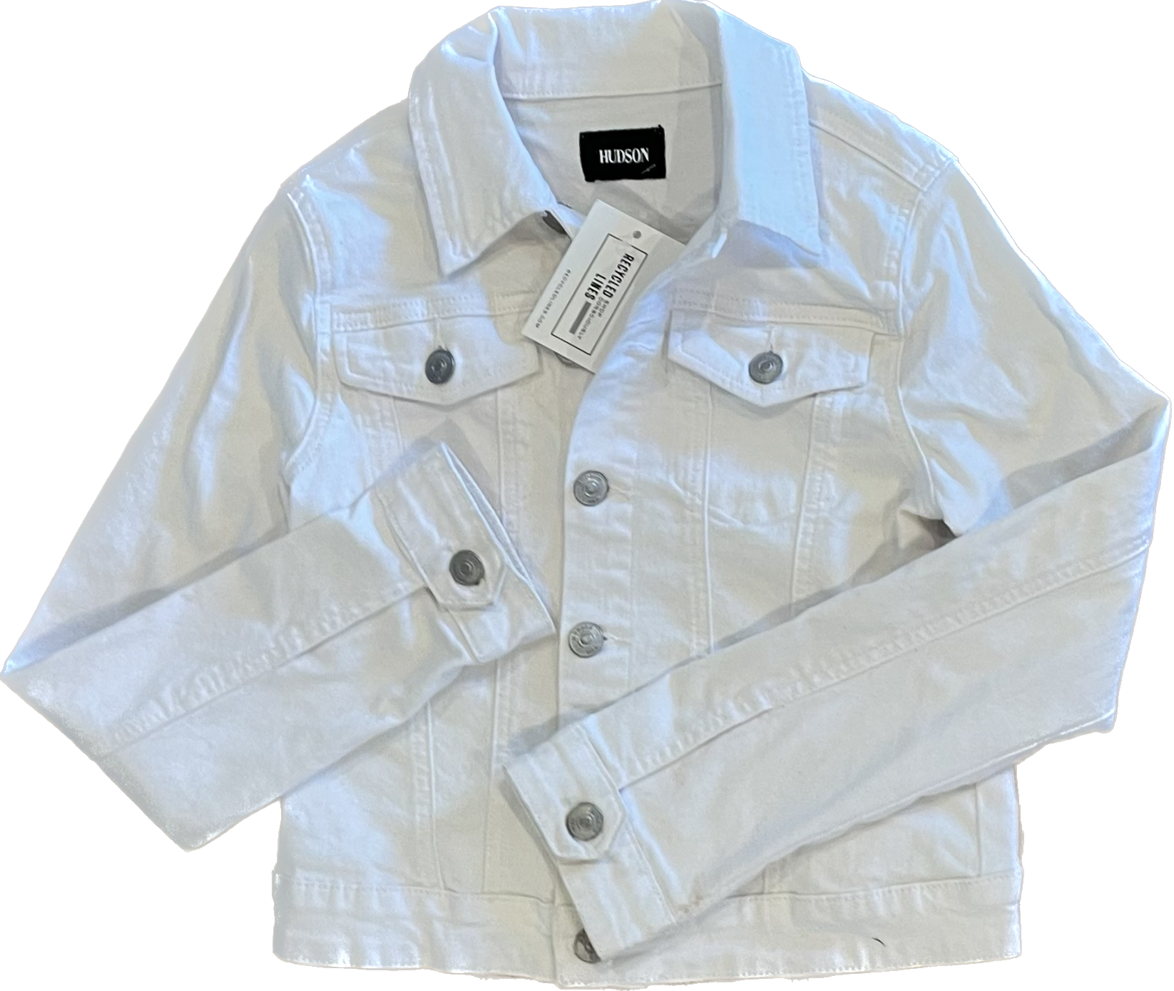 Hudson Denim Jacket, White Girls Size M