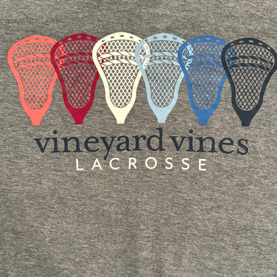 Vineyard Vines Lacrosse Tee, Gray Boys Size XL (18) in excellent condition — Recycled Lines, Fairfield CT | Premium Sustainable Consignment