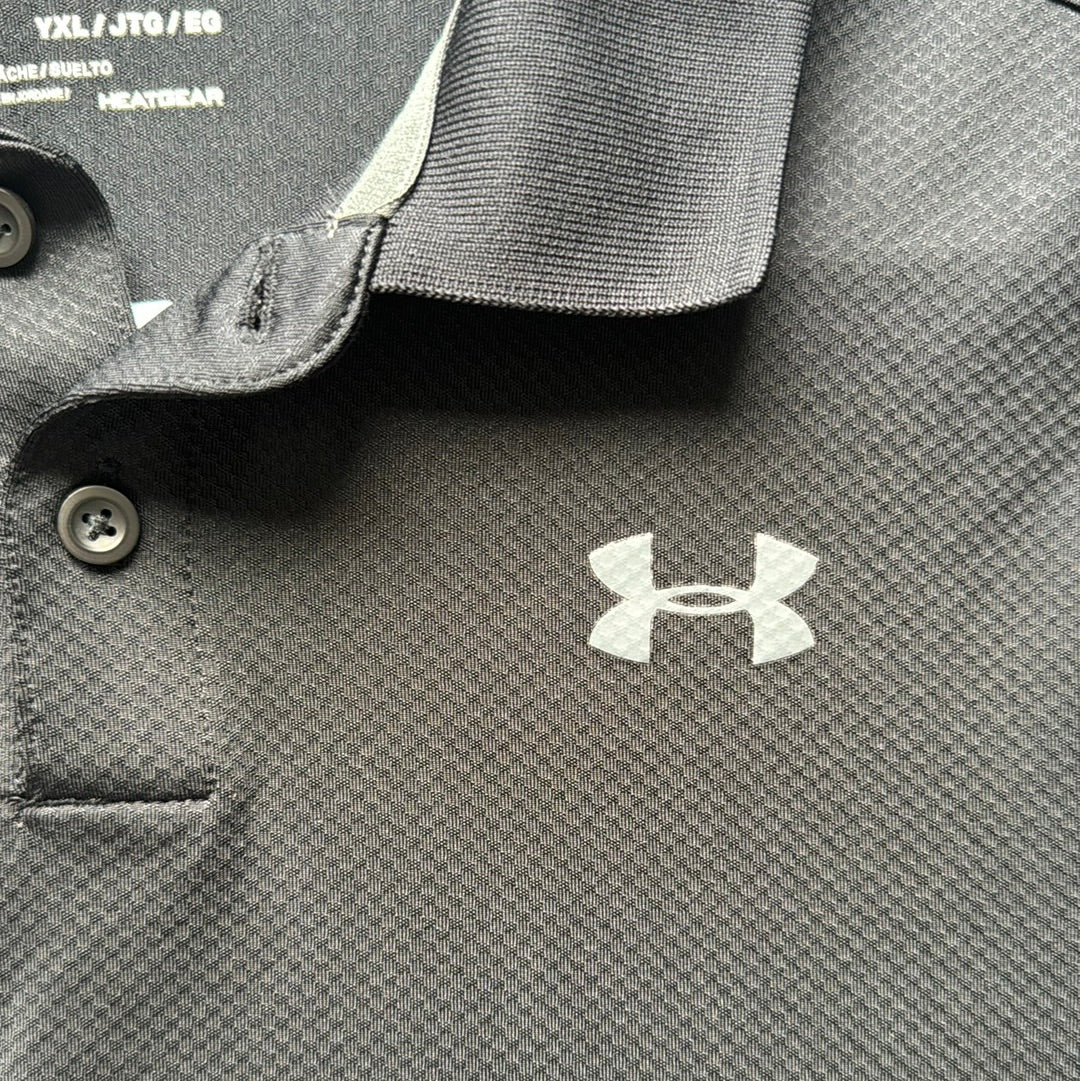 Under Armour Polo, Black Boys Size XL in excellent condition — Recycled Lines, Fairfield CT | Premium Sustainable Consignment