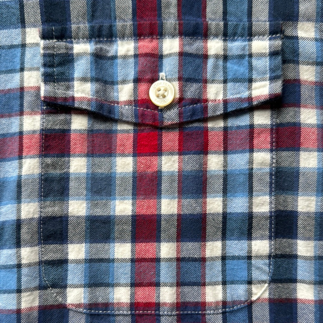 Vineyard Vines Crosby Button Down, Blue/Red Check Mens Size M