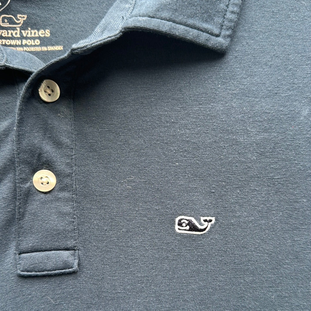 Vineyard Vines Long Sleeve Polo, Navy Boys Size L (16) in excellent condition — Recycled Lines, Fairfield CT | Premium Sustainable Consignment