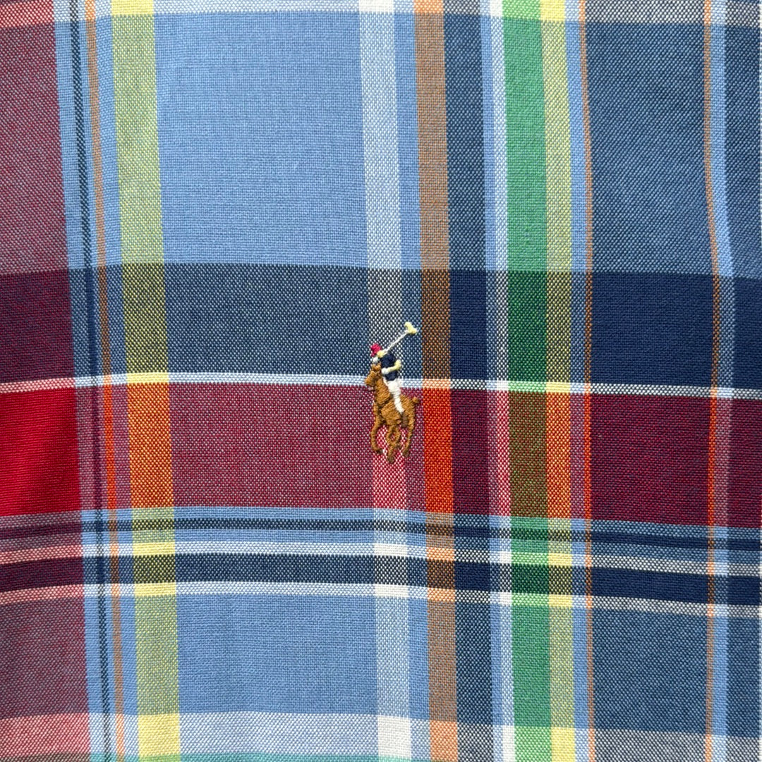 Ralph Lauren Button Down, Blue/Red Plaid Mens Size XL in excellent condition — Recycled Lines, Fairfield CT | Premium Sustainable Consignment