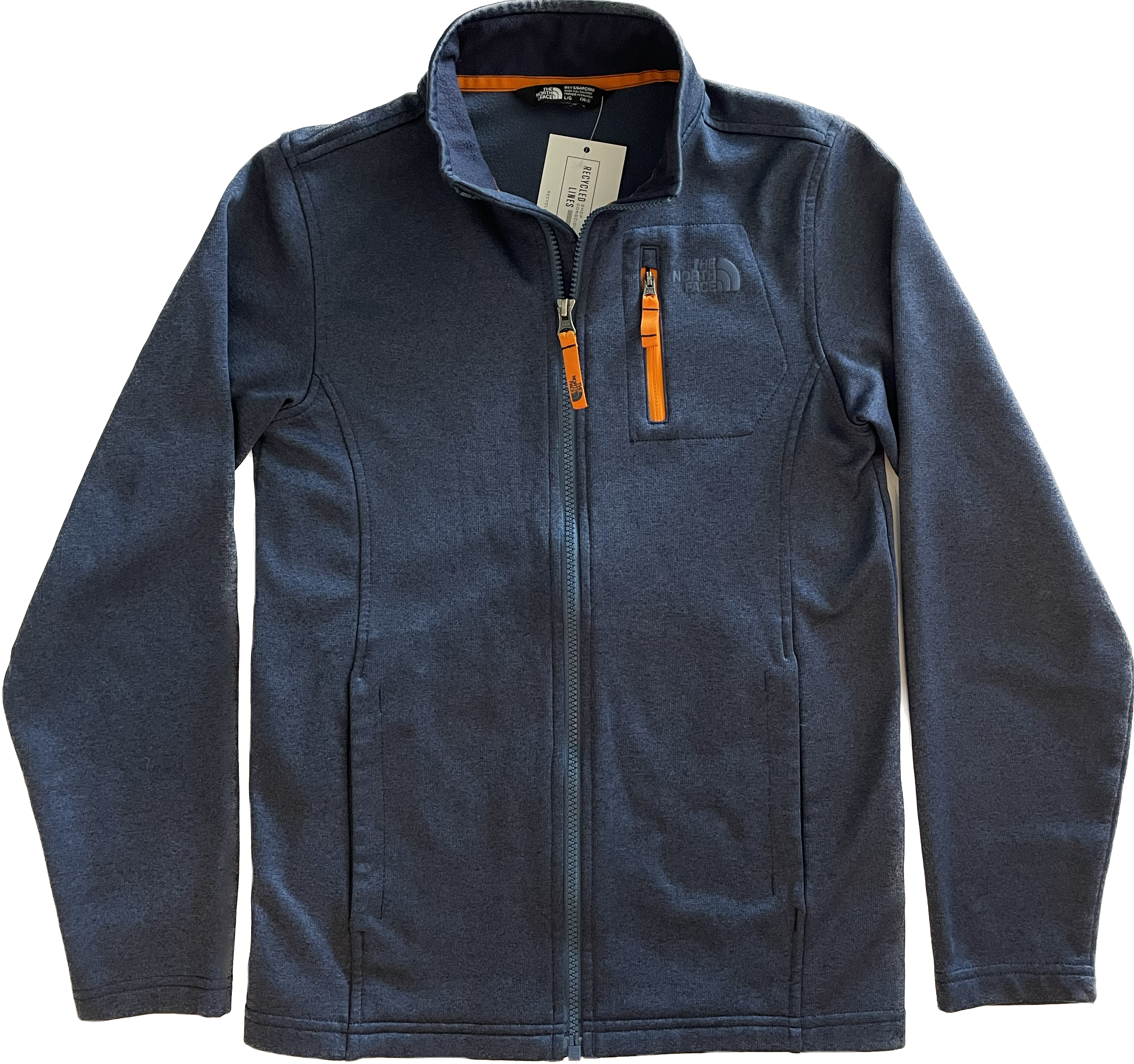 The North Face Jacket, Navy/Orange Boys Size L (14/16)