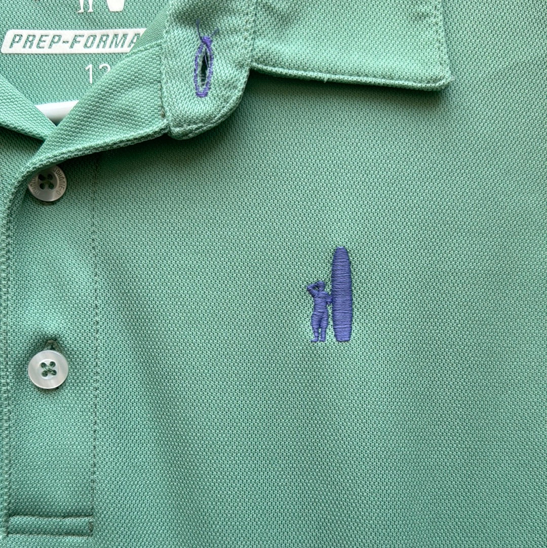 johnnie-O Polo, Green Boys Size 12 in excellent condition — Recycled Lines, Fairfield CT | Premium Sustainable Consignment