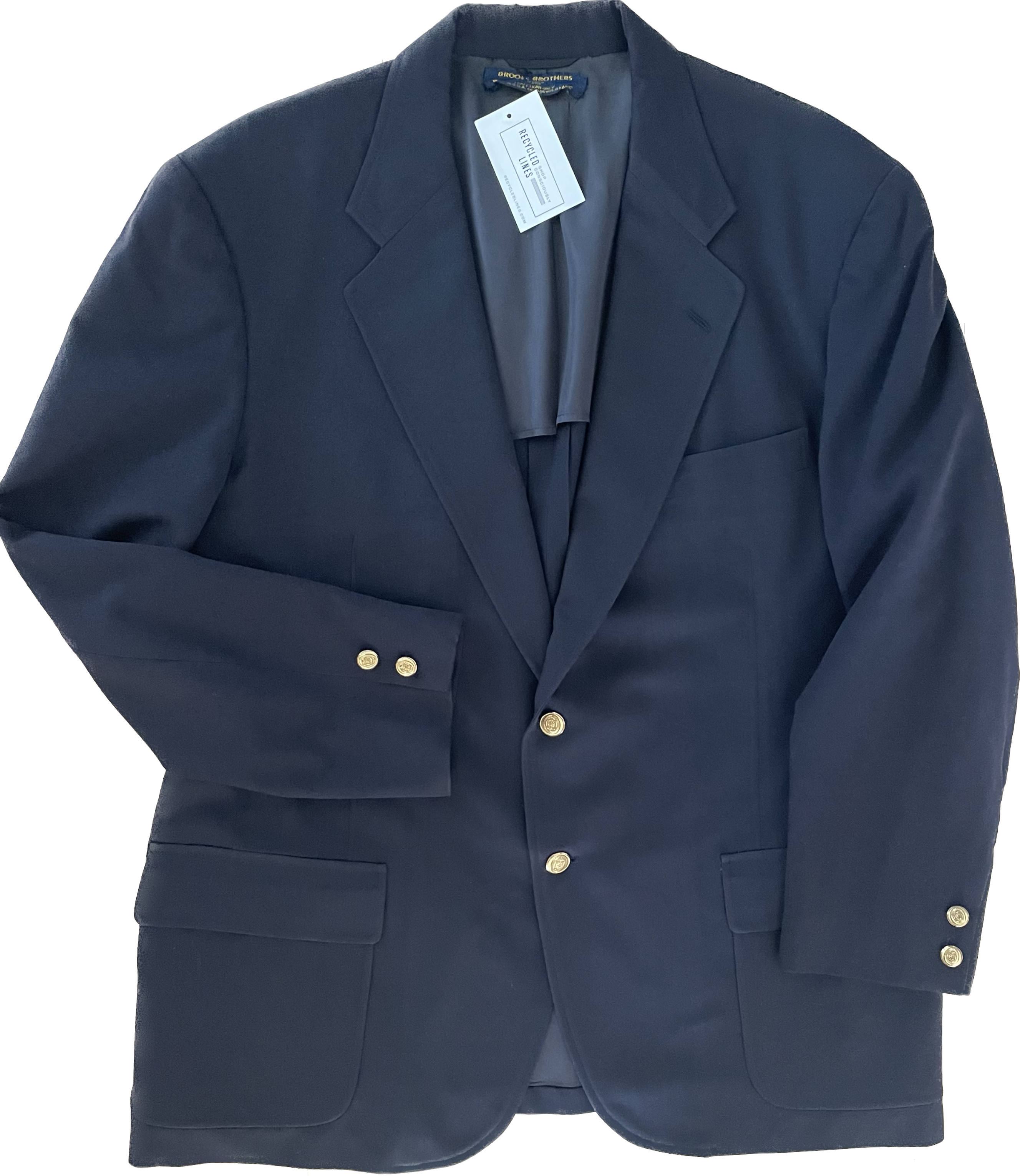 Brooks Brothers Blazer, Navy Mens Size 43 in excellent condition — Recycled Lines, Fairfield CT | Premium Sustainable Consignment