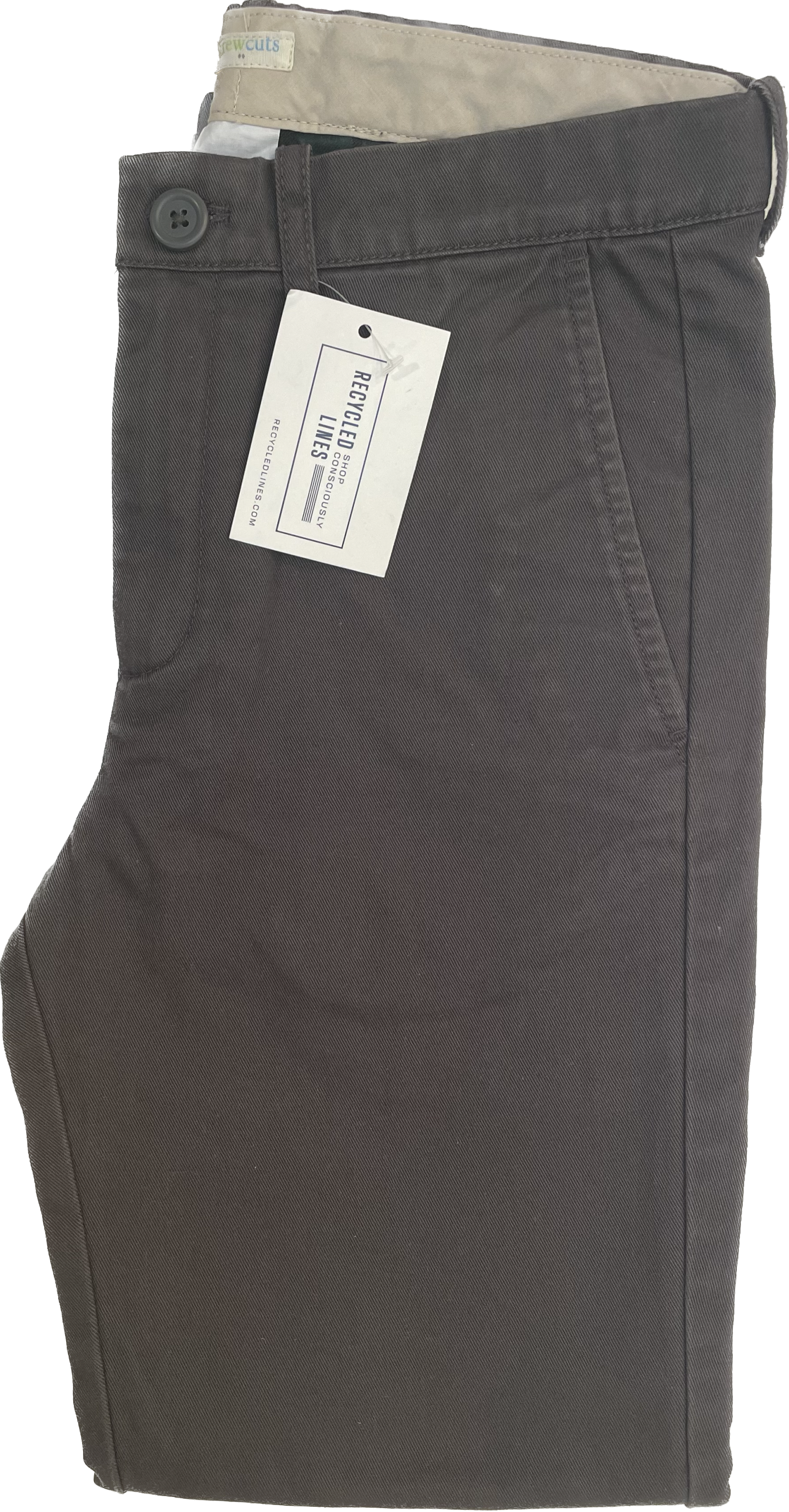 Crewcuts Flannel Lined Pants, Gray Boys Size 10 in excellent condition — Recycled Lines, Fairfield CT | Premium Sustainable Consignment