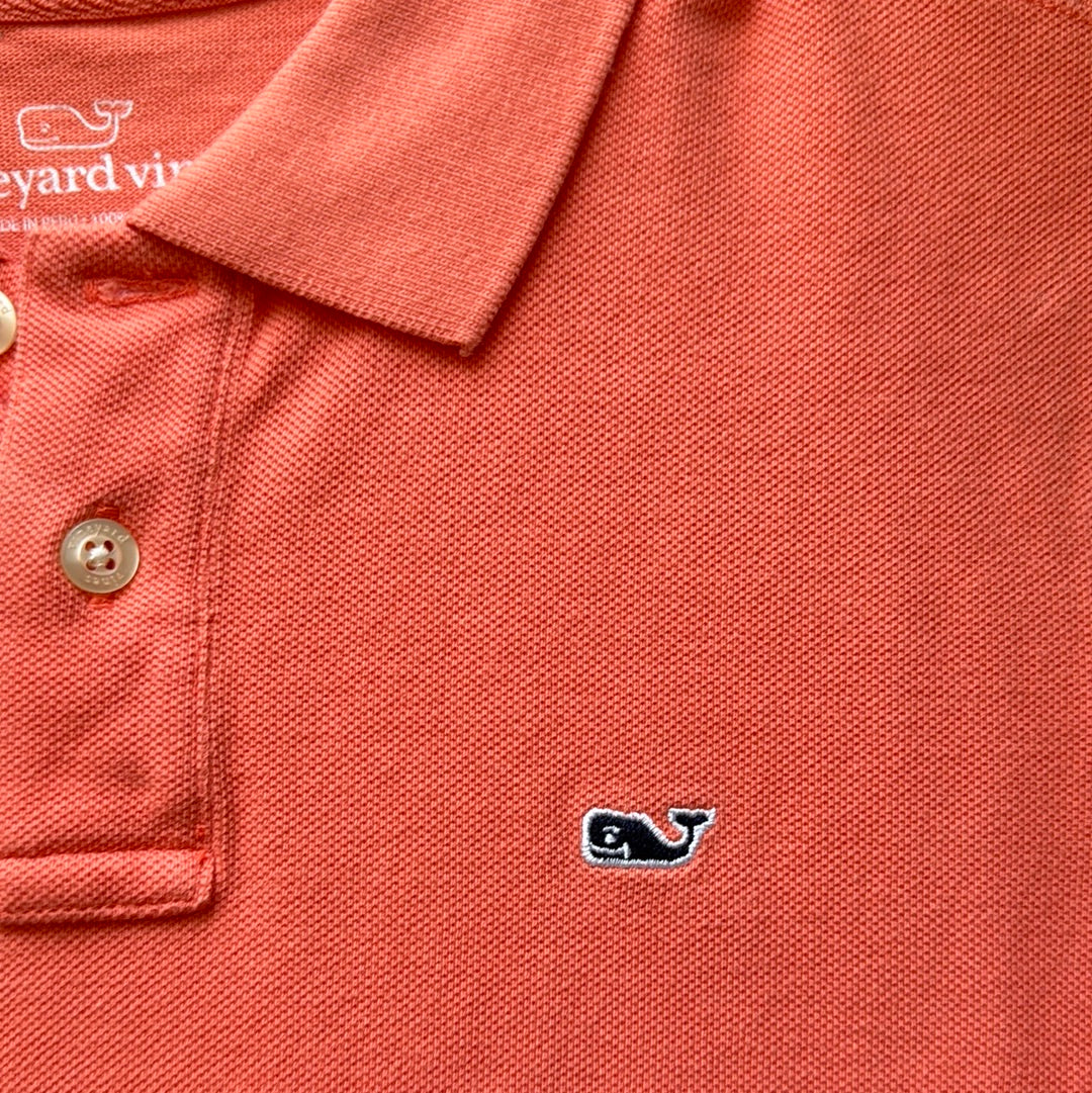 Vineyard Vines Polo, Orange Boys Size M in excellent condition — Recycled Lines, Fairfield CT | Premium Sustainable Consignment