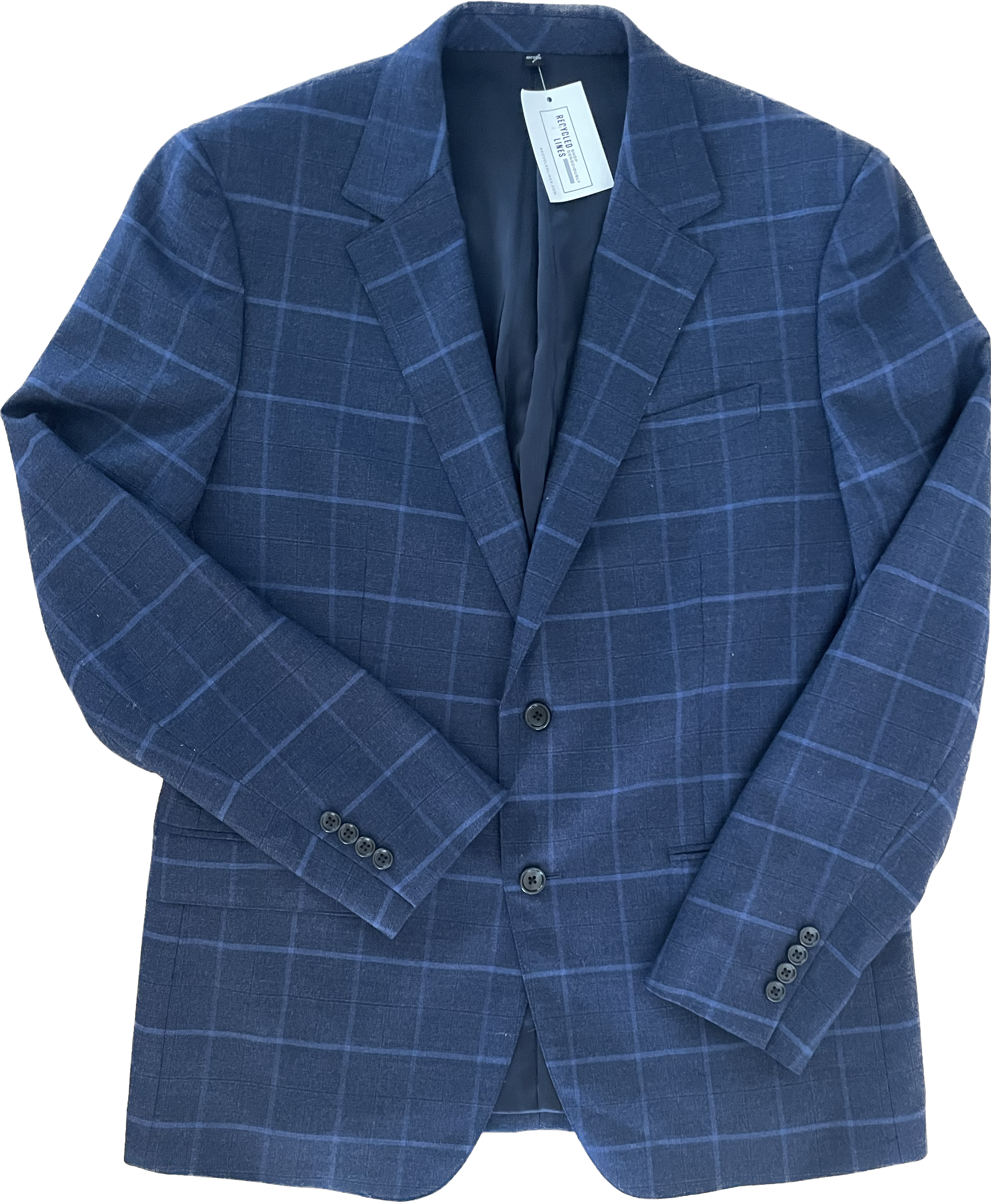 Navy cheap plaid blazer