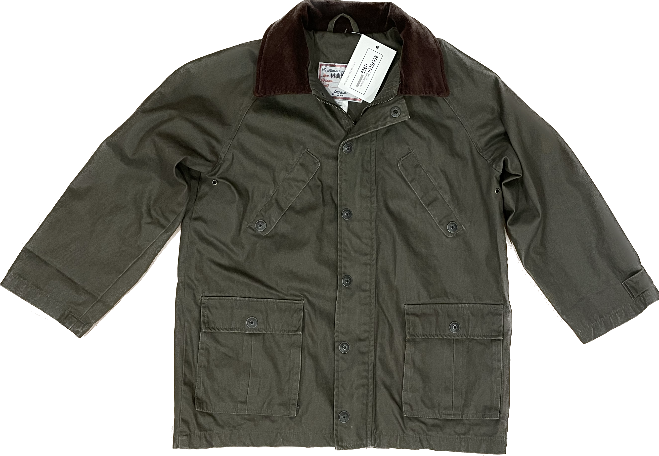 Jacardi Paris Barn Coat, Olive Boys Size 6