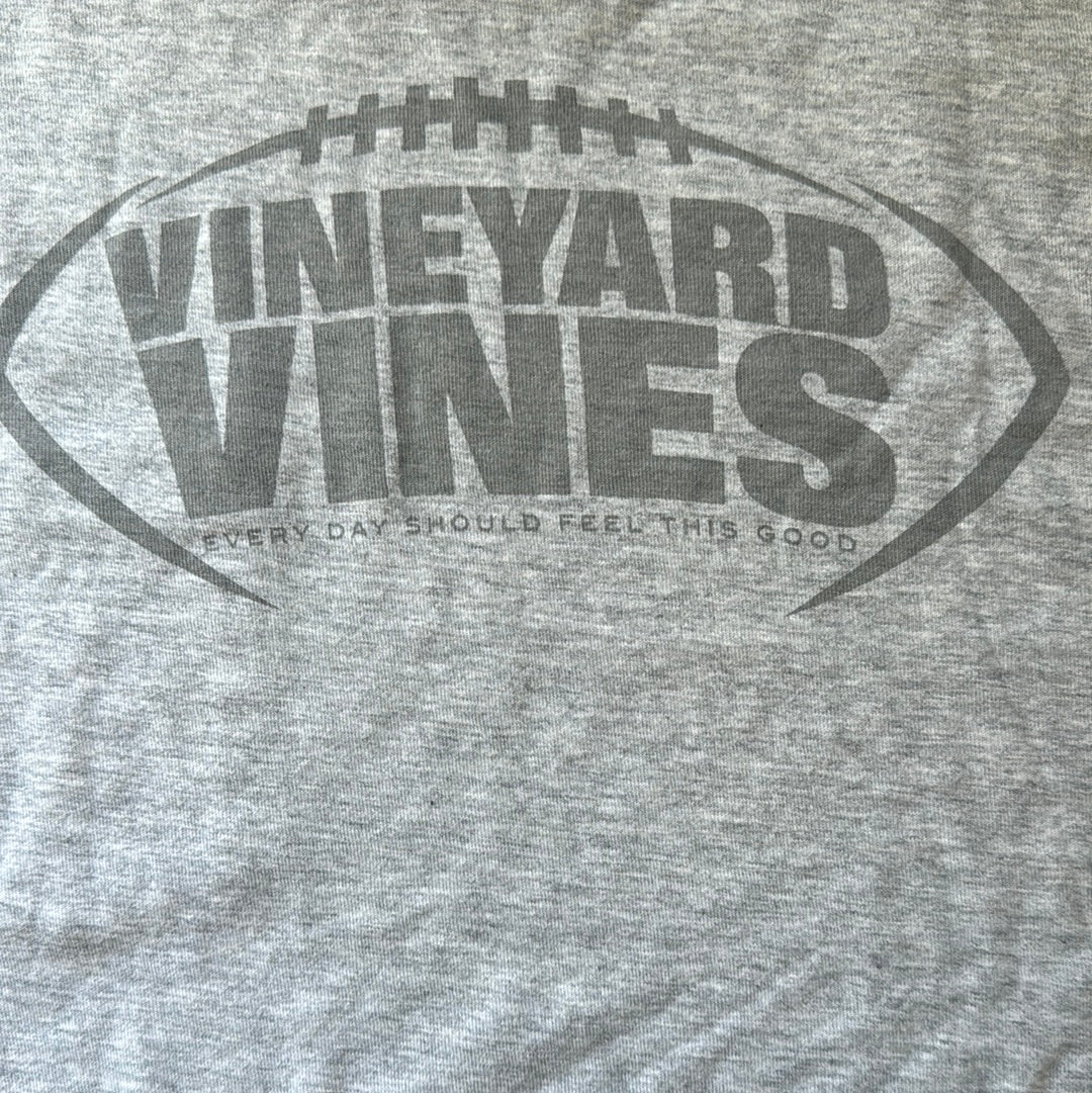 Vineyard Vines Football Shirt, Gray Boys Size XL (18) in excellent condition — Recycled Lines, Fairfield CT | Premium Sustainable Consignment