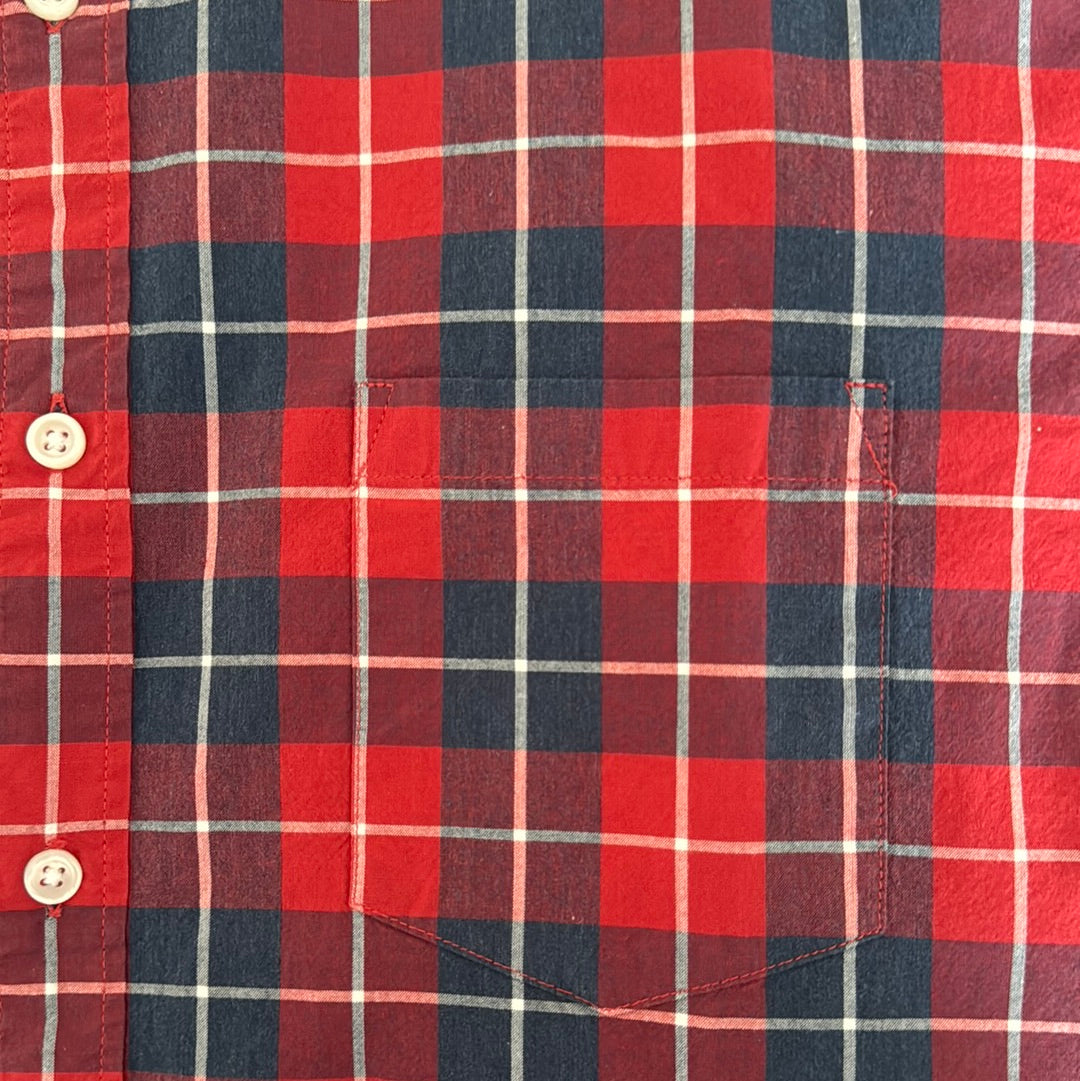 J.Crew Button Down, Navy/Red Mens Size XL