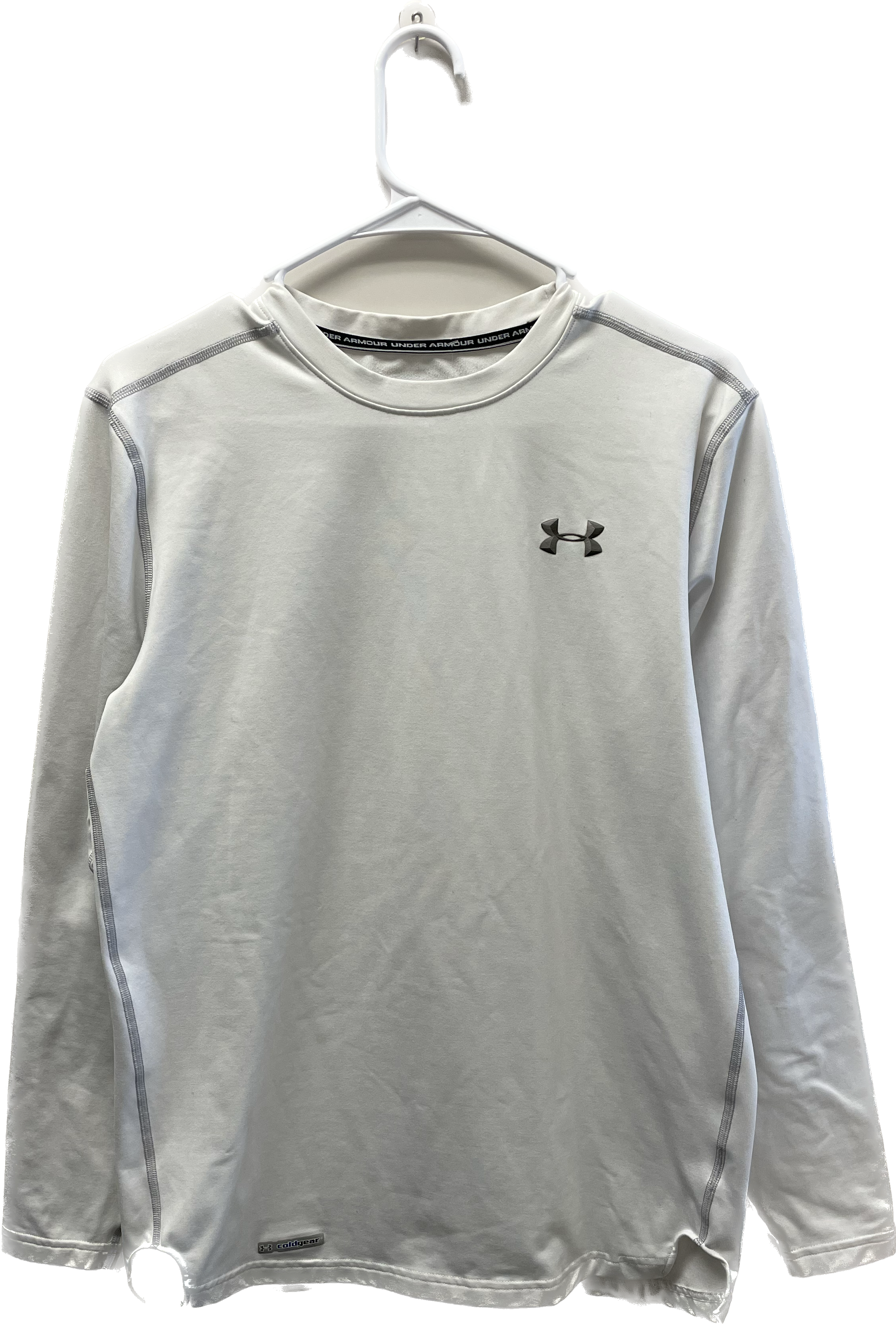 Under Armour Cold Gear Shirt, White Mens Size M