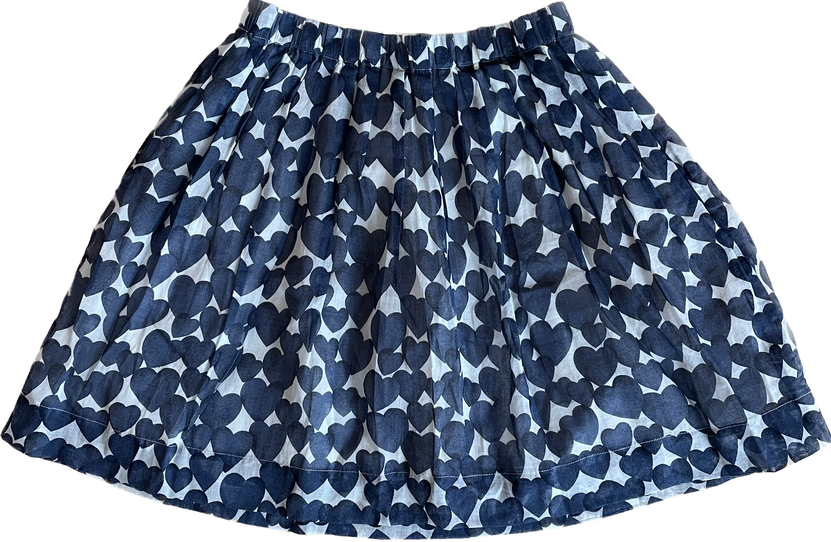 Crewcuts Sheer Hearts Skirt, Navy/White Girls Size 12