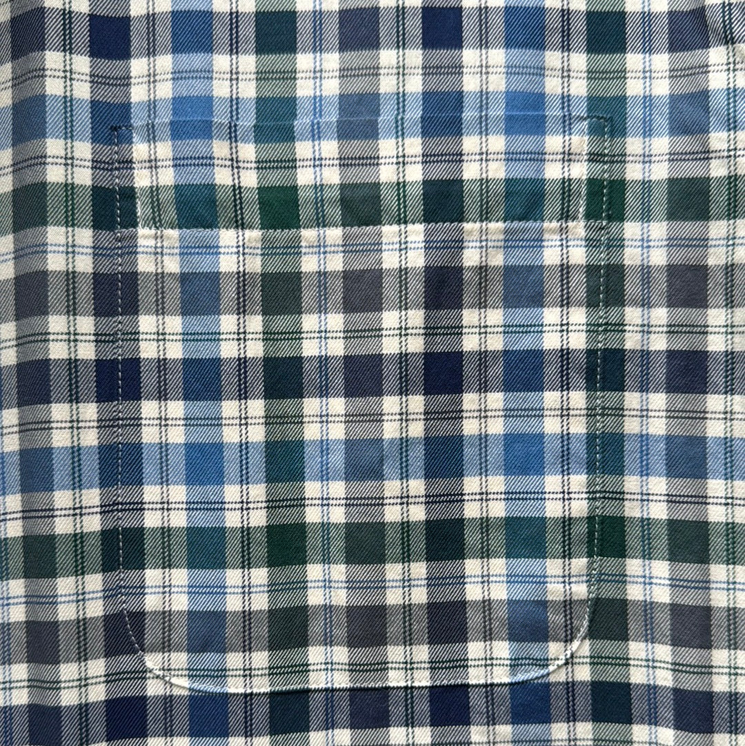 Vineyard Vines NWT Button Down, Blue/Green/Cream Plaid Mens Size M