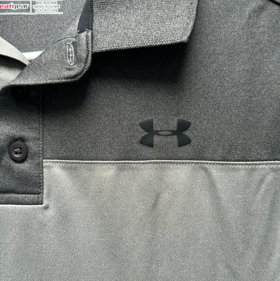 Under Armour Performance Polo, Gray Boys Size L in excellent condition — Recycled Lines, Fairfield CT | Premium Sustainable Consignment