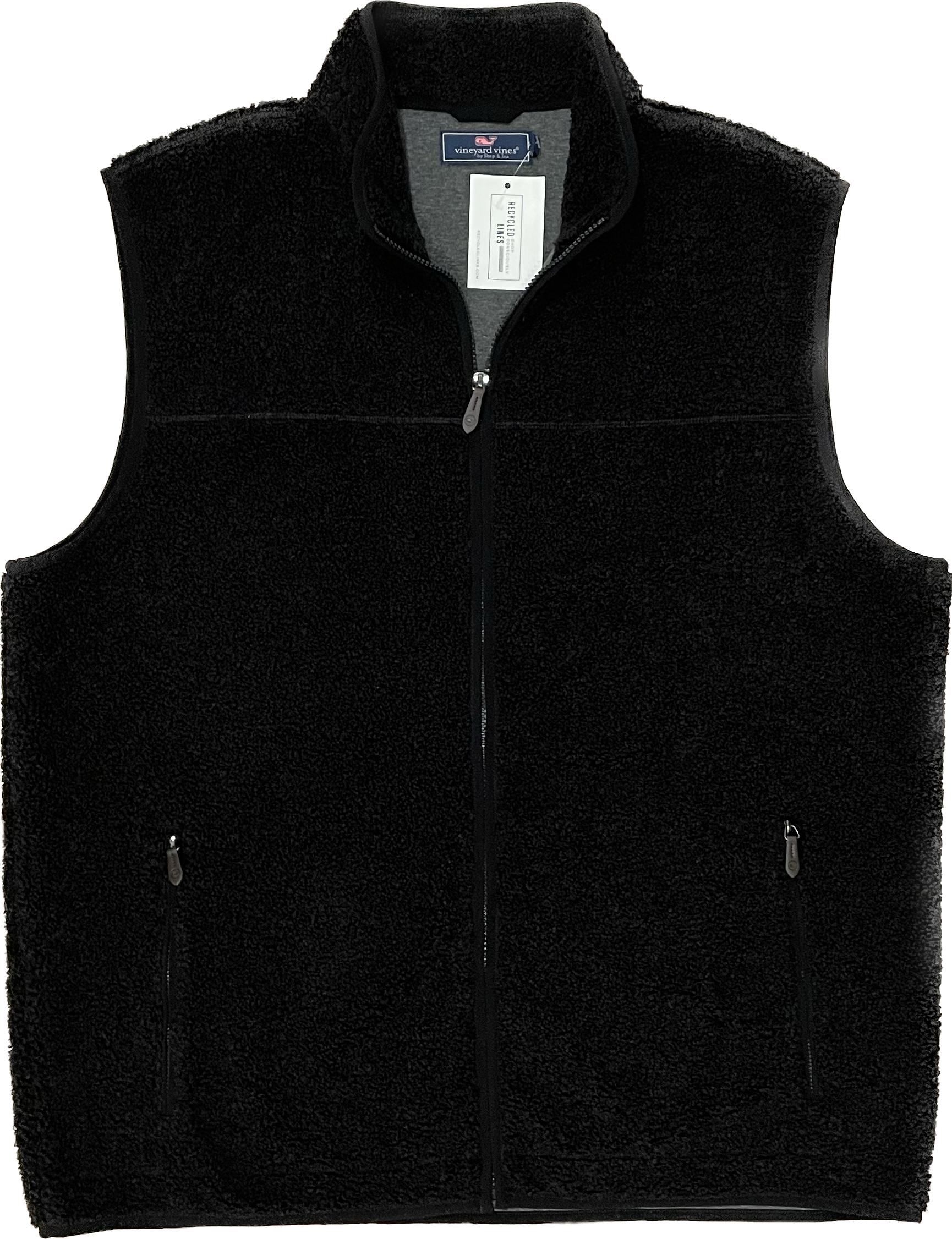 Vineyard Vines Sherpa Jacket, Black Mens Size XL