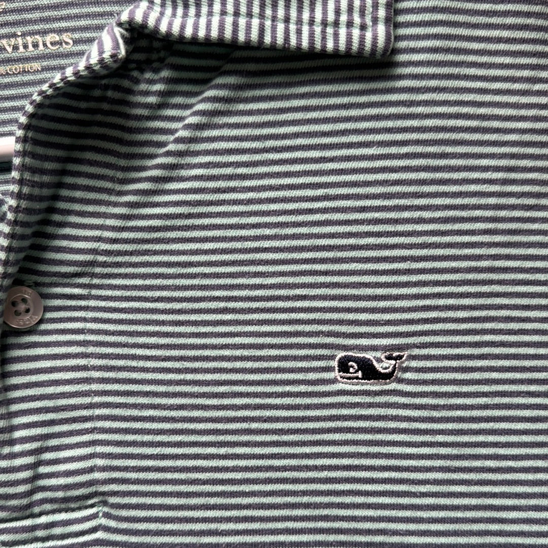 Vineyard Vines Polo, Green/Blue Boys Size XL in excellent condition — Recycled Lines, Fairfield CT | Premium Sustainable Consignment