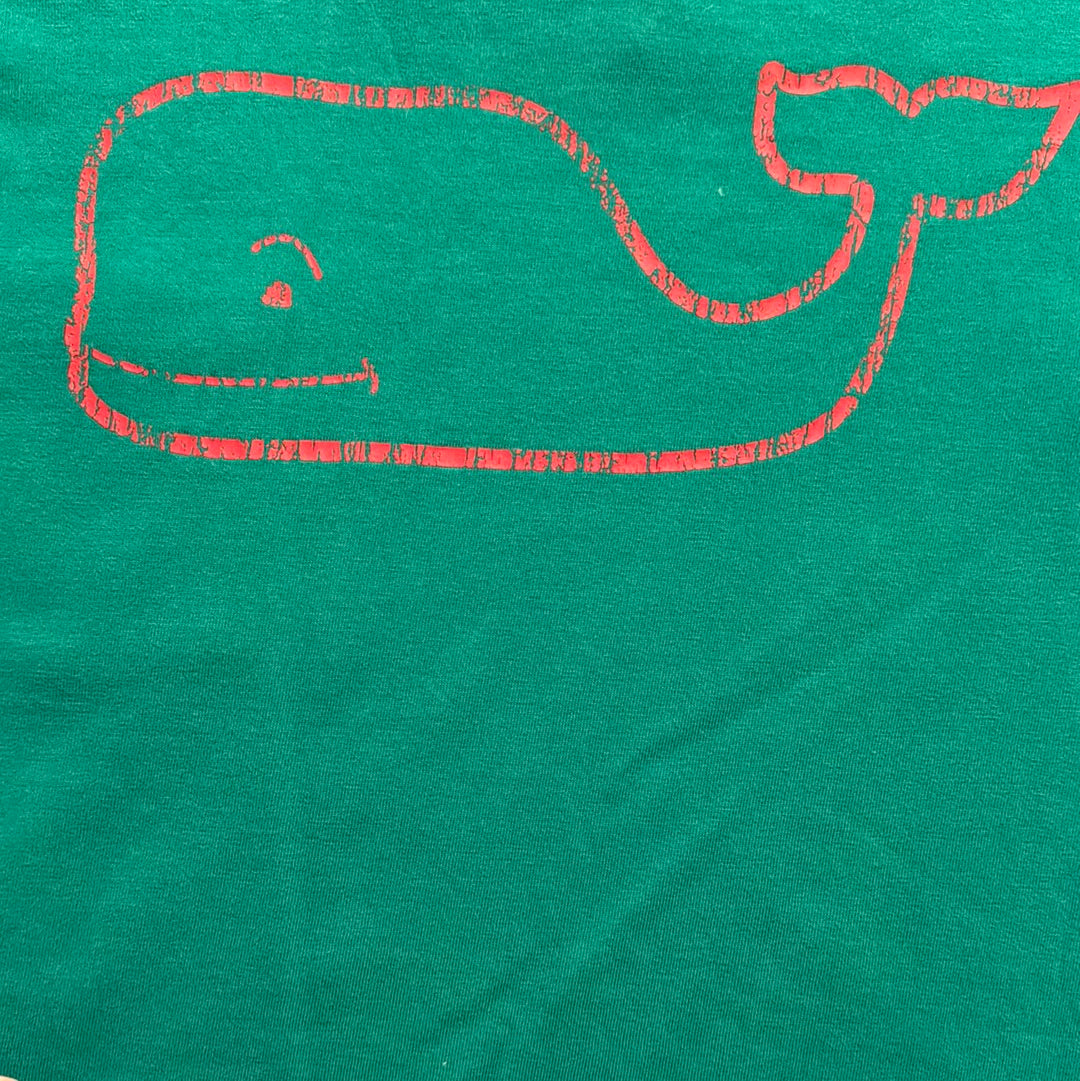 Vineyard Vines Long Sleeved Whale Shirt, Green Boys Size XL (18)