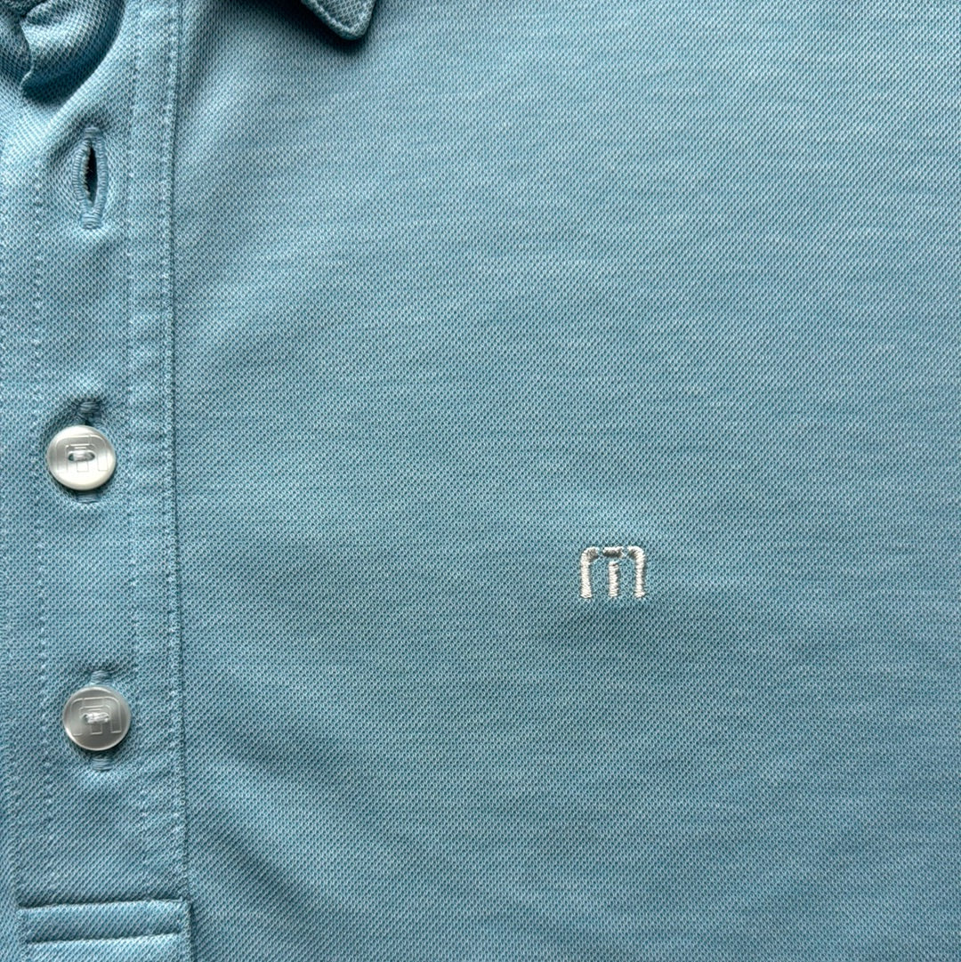 Travis Mathew Polo, Light Blue Mens Size XL