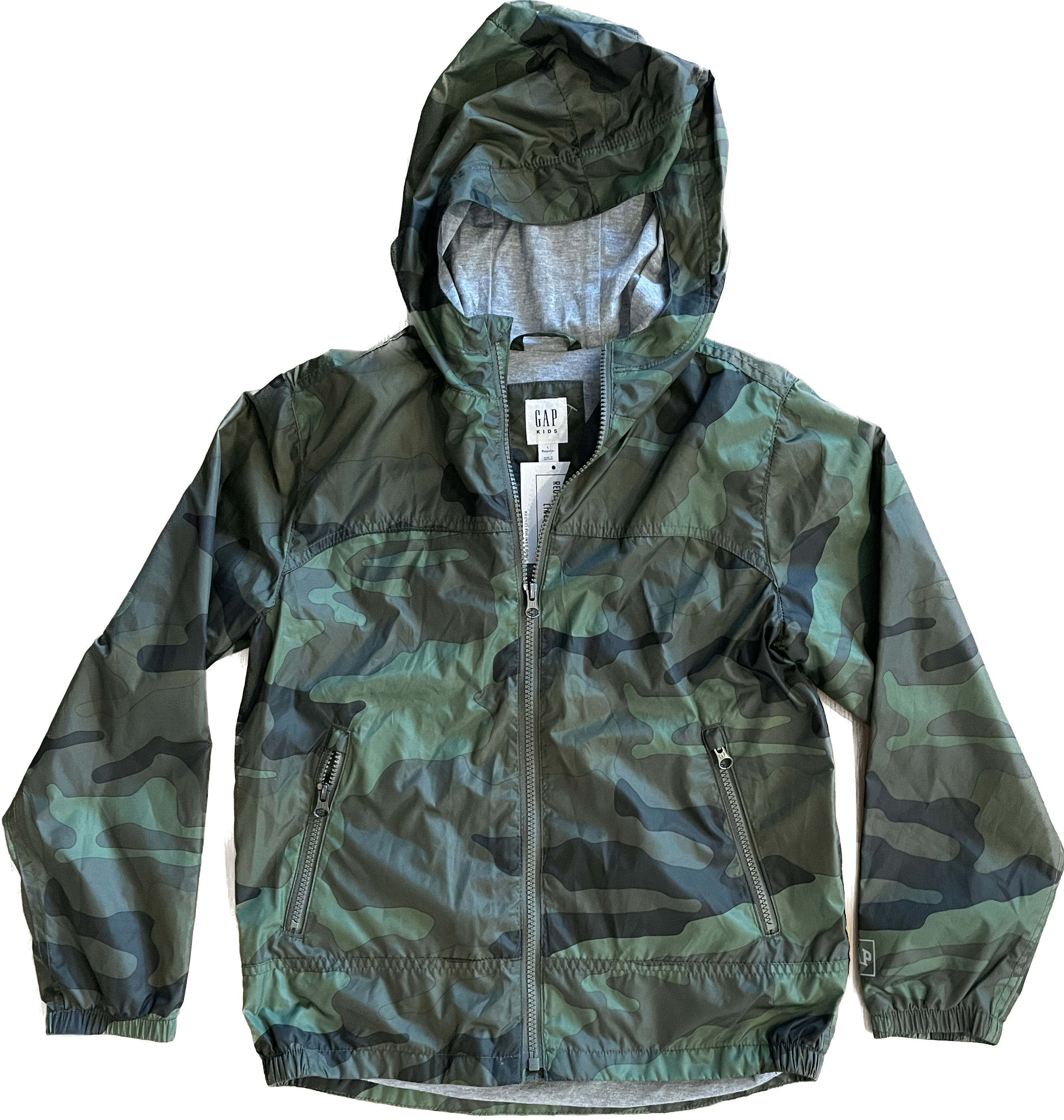 Gap Rain Jacket, Camo Boys Size L
