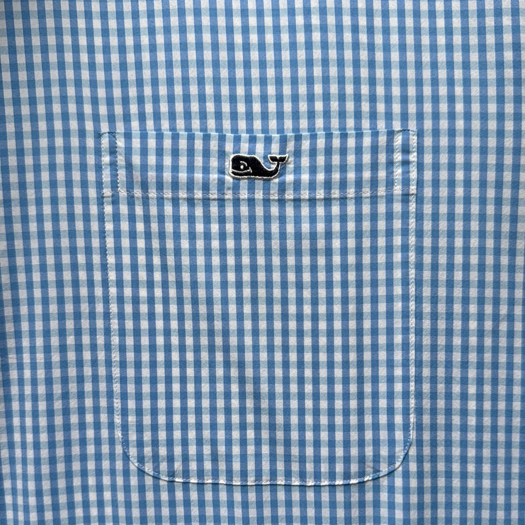Vineyard Vines Performance Button Down, Light Blue Mens Size XXL