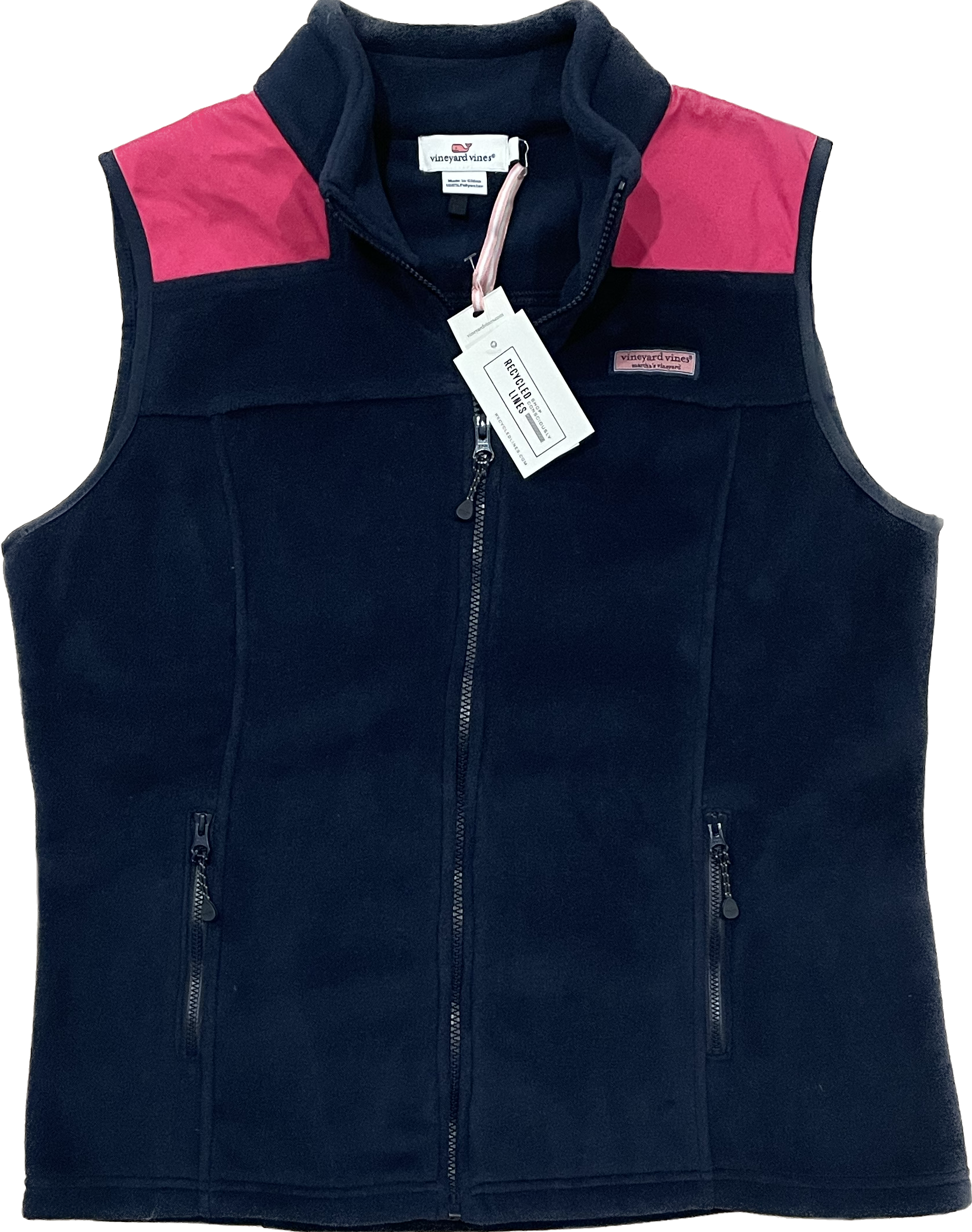 Vineyard vines fleece vest on sale womens