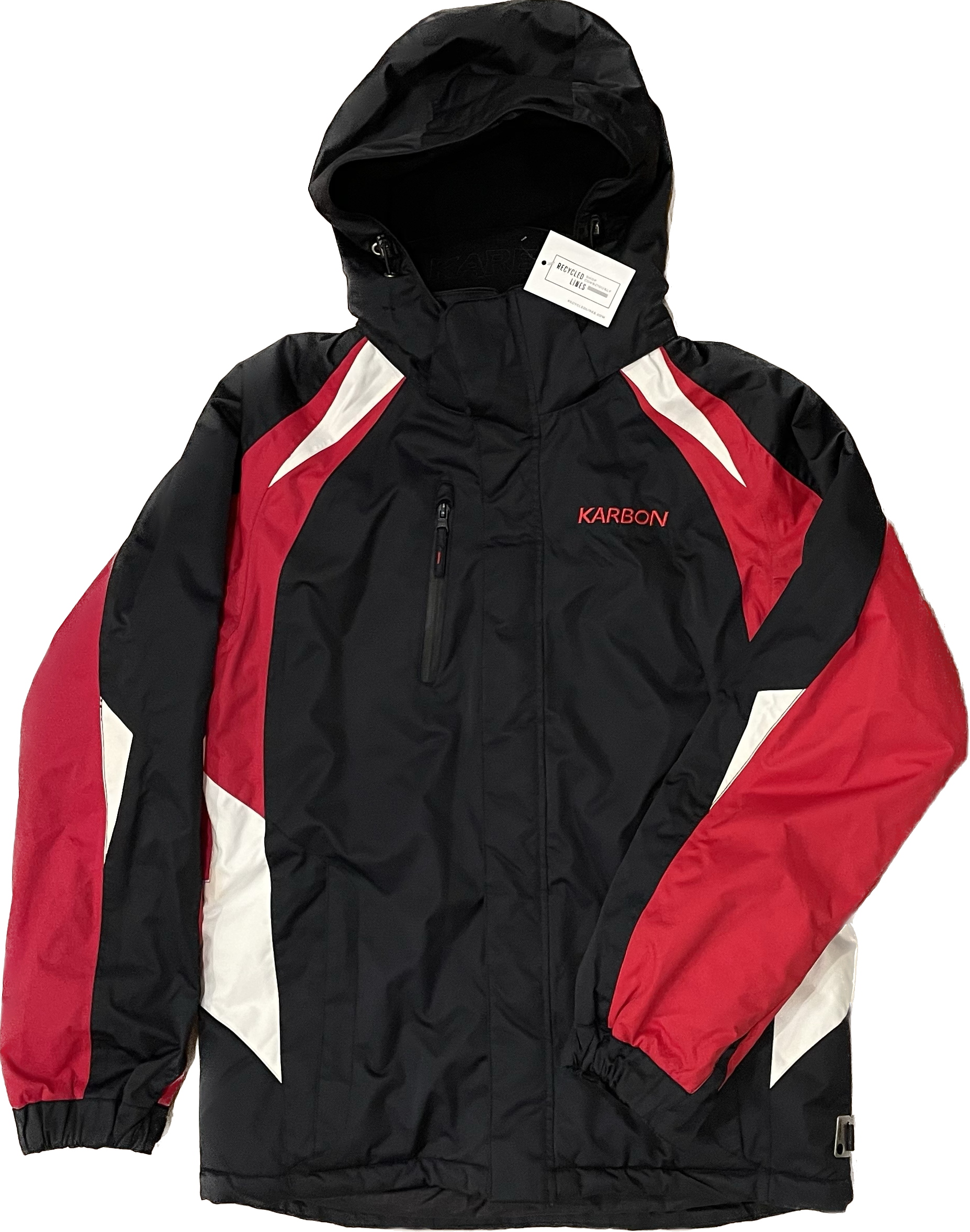 Karbon Snow Jacket, Black/Red/White Mens Size S