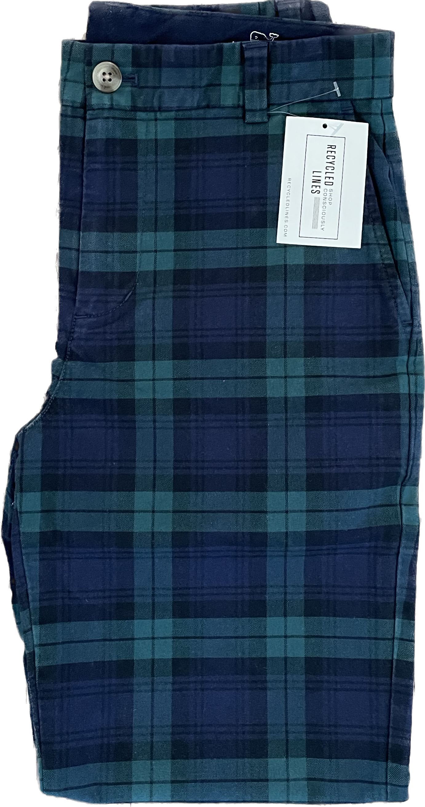 Vineyard Vines Pants, Green Plaid Boys Size 16 in excellent condition — Recycled Lines, Fairfield CT | Premium Sustainable Consignment