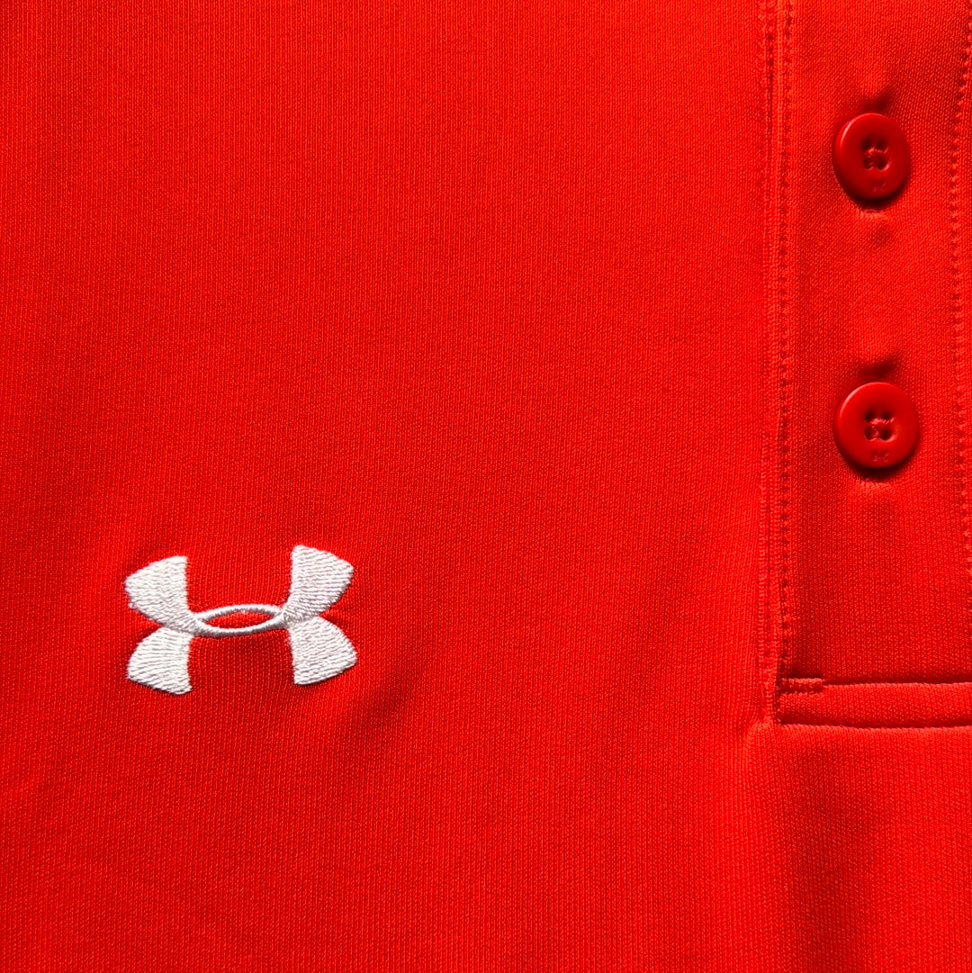 Under Armor Polo, Coral Mens Size SM