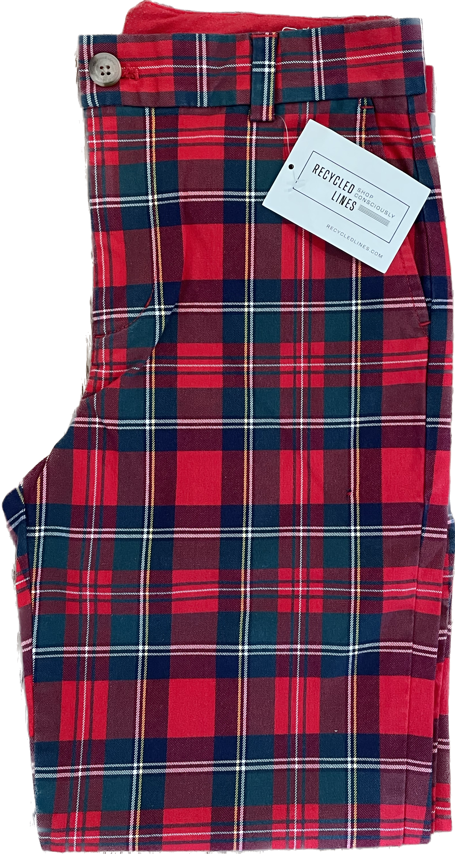 Vineyard Vines Pants, Red Plaid Boys Size 14 in excellent condition — Recycled Lines, Fairfield CT | Premium Sustainable Consignment