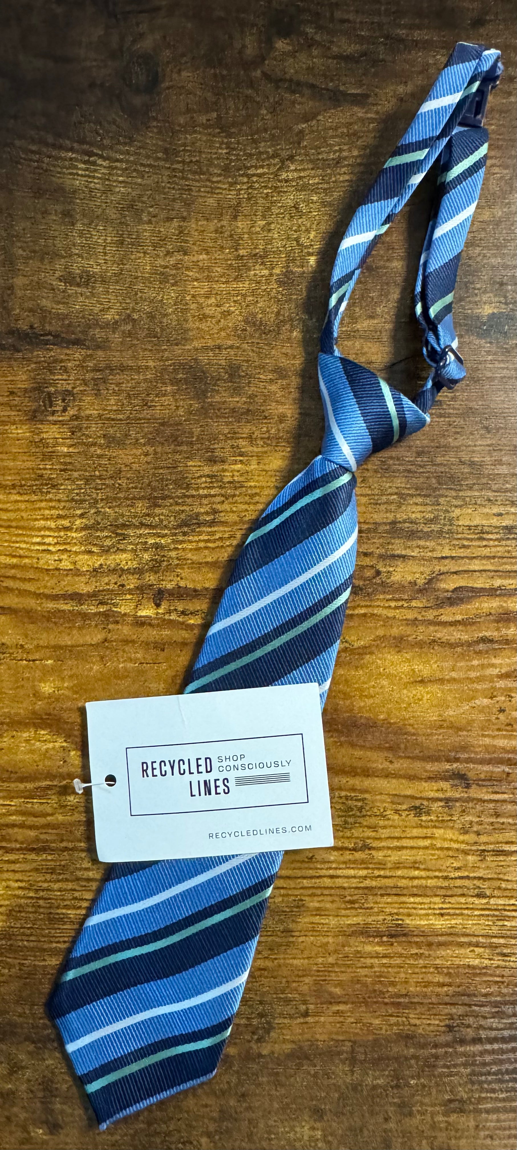 Children's Place Tie, Blue Stripe Boys in excellent condition — Recycled Lines, Fairfield CT | Premium Sustainable Consignment