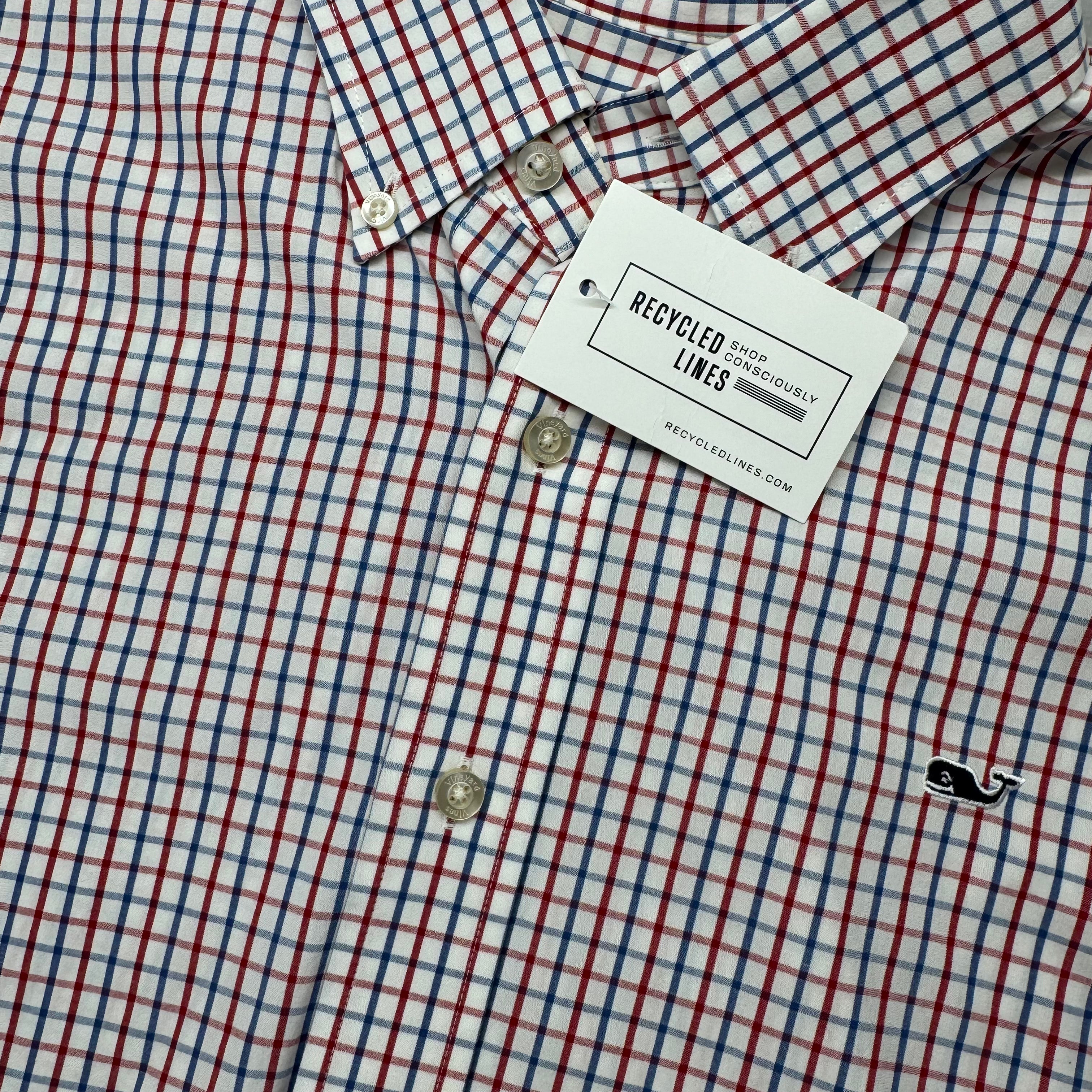 Vineyard Vines Button Down, RWB Mens Size L