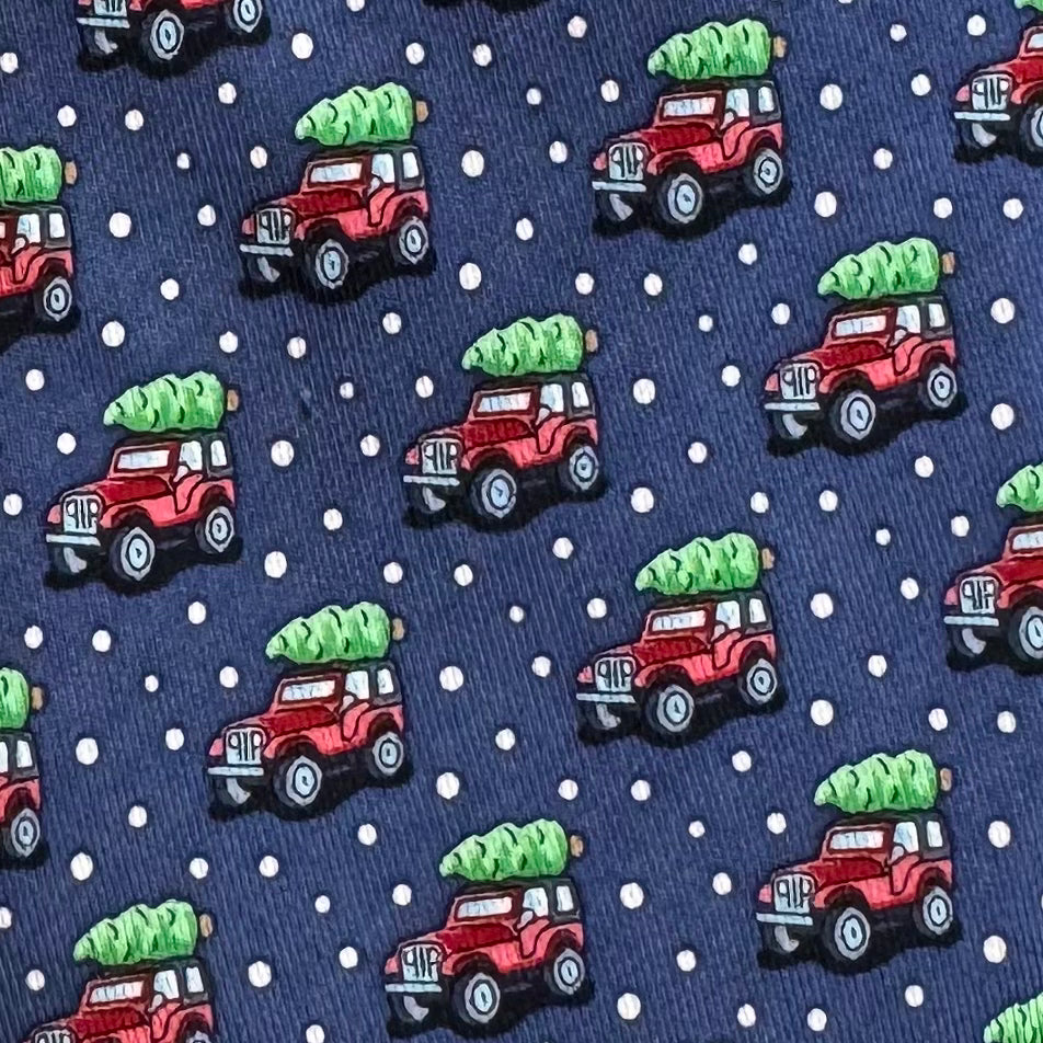 Vineyard Vines Jeep Christmas Tie, Blue Mens in excellent condition — Recycled Lines, Fairfield CT | Premium Sustainable Consignment