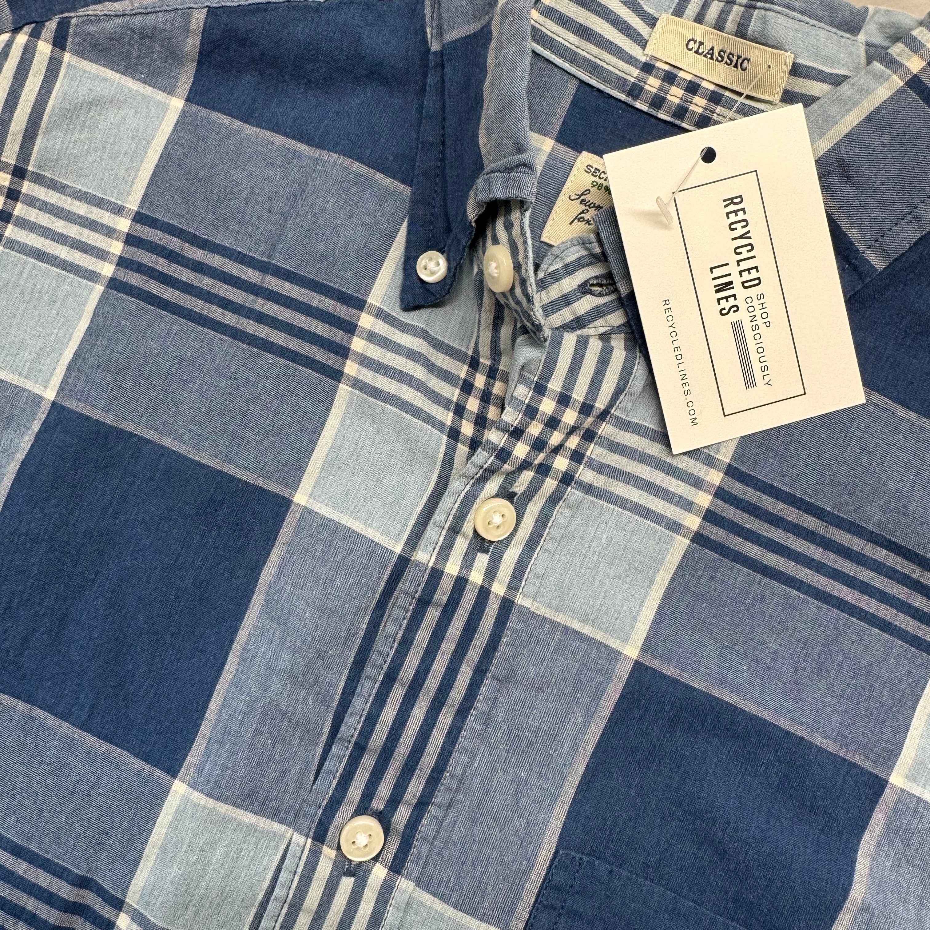 J.Crew Button Down, Blue/Light Blue Mens Size XS — Recycled Lines Premium Consignment