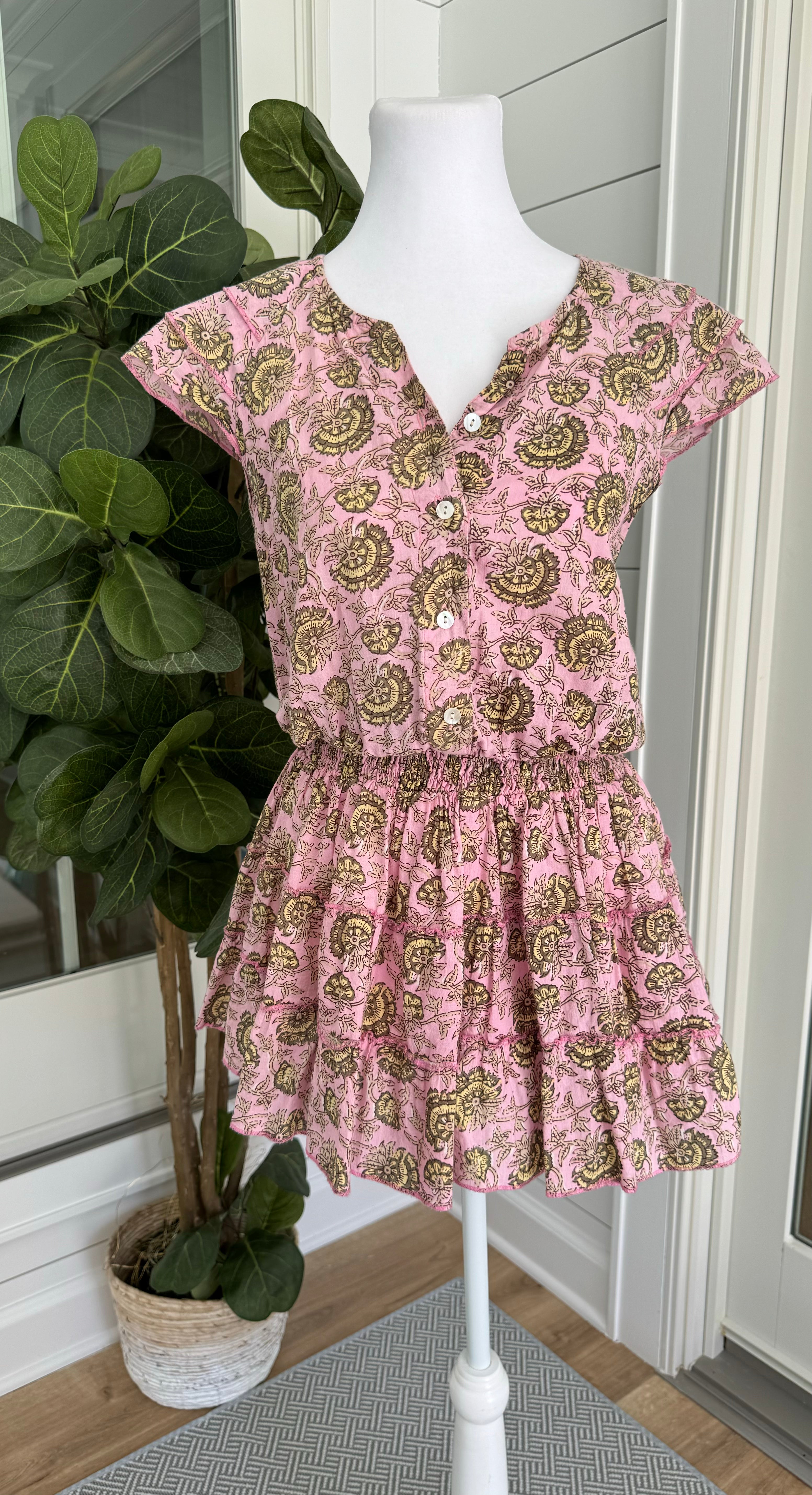 Perry Walker Dress, Pink Print Womens Size 2
