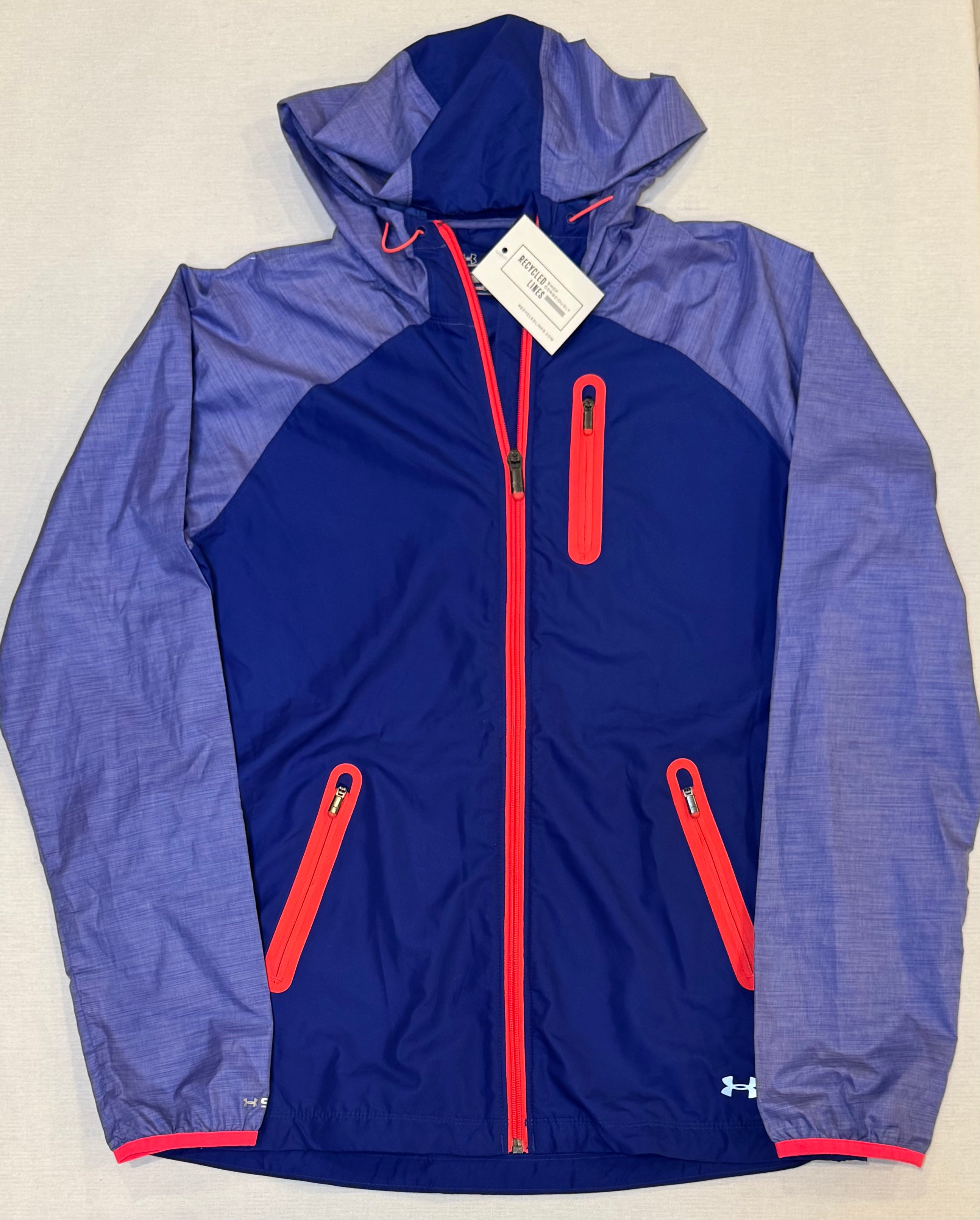 Under Armour Windbreaker, Purple/Coral Womens Size S