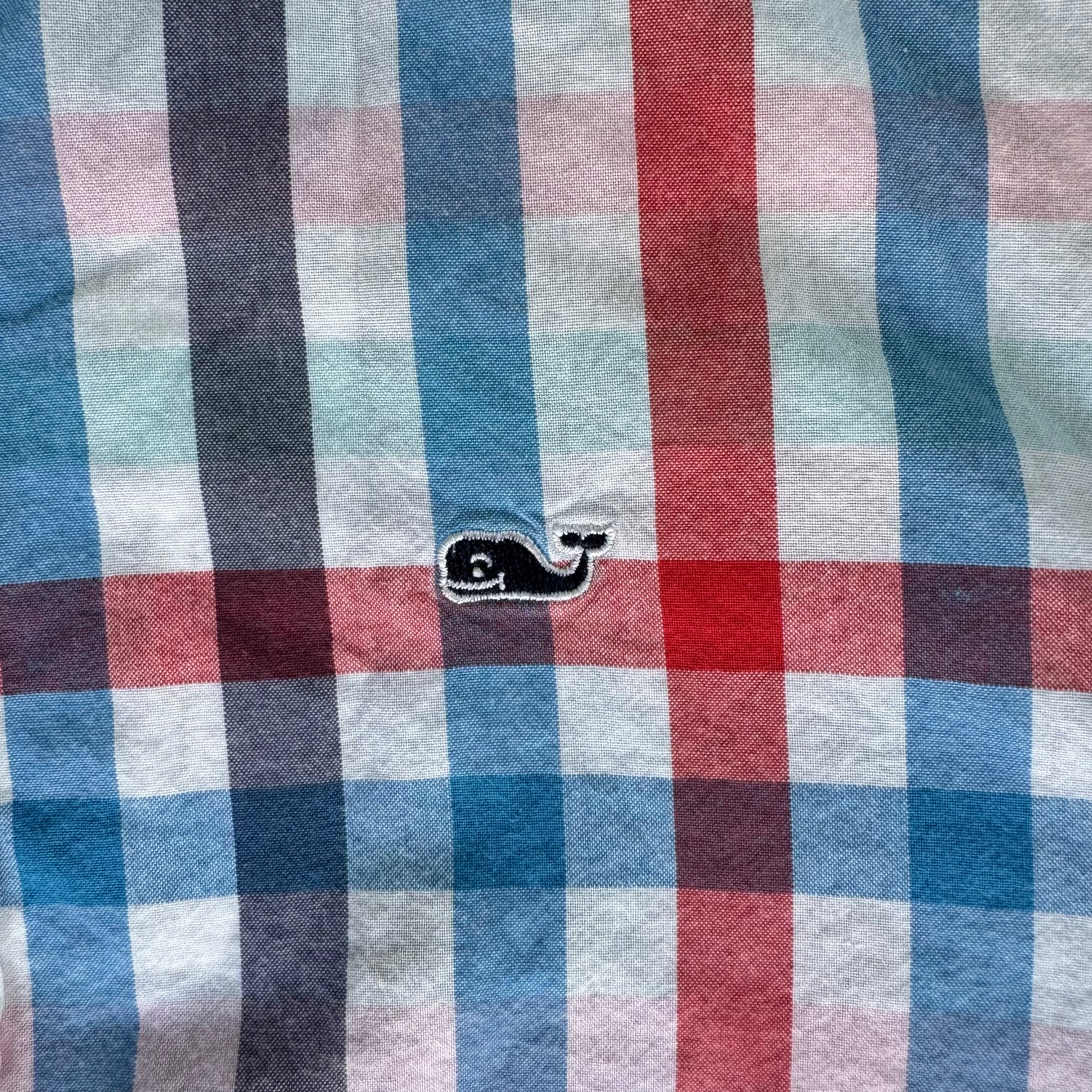 Vineyard Vines Button Down, Red/White/Blue Boys Size S (8/10)