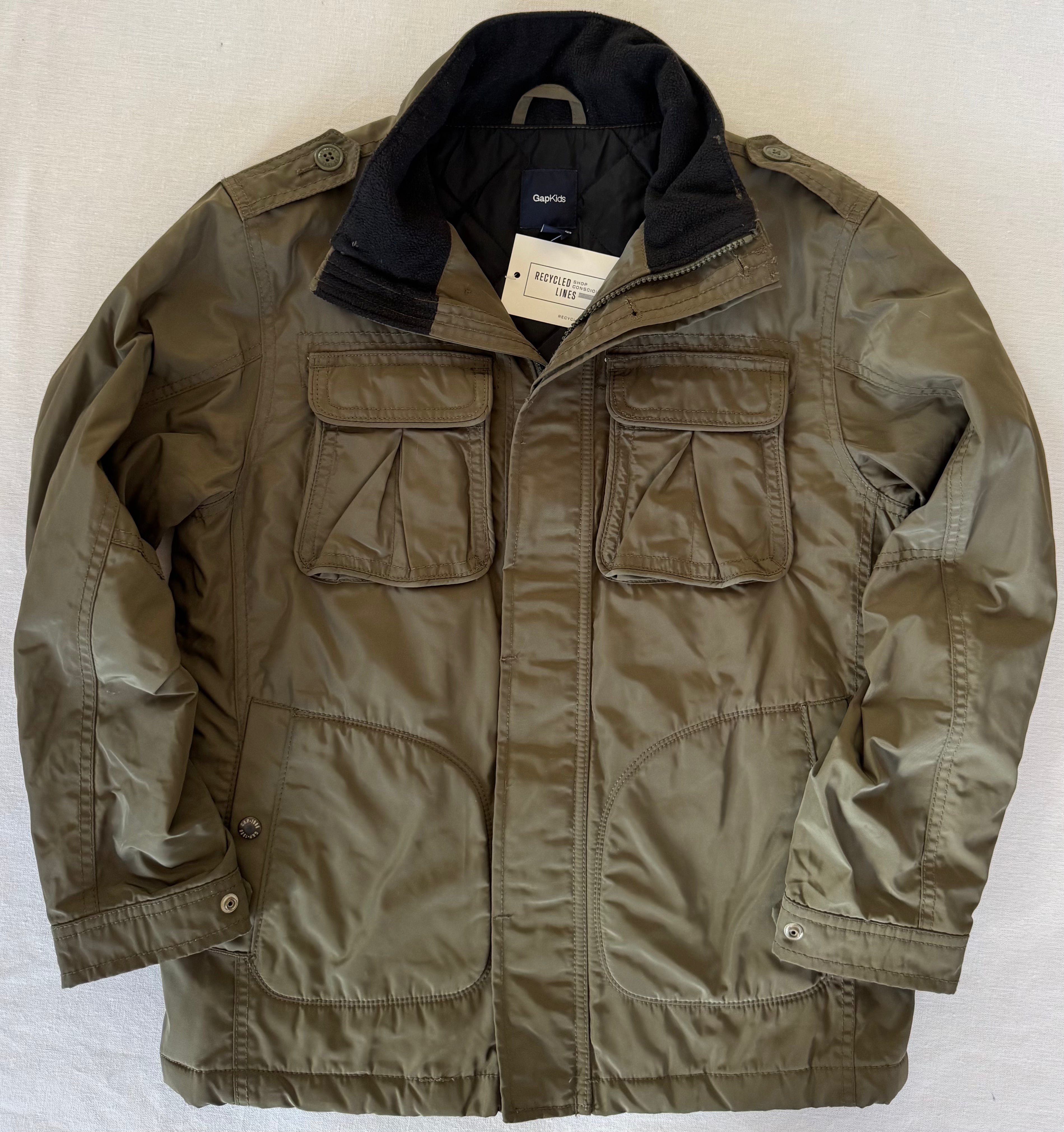 Gap Barn Coat, Olive Boys Size L (10)