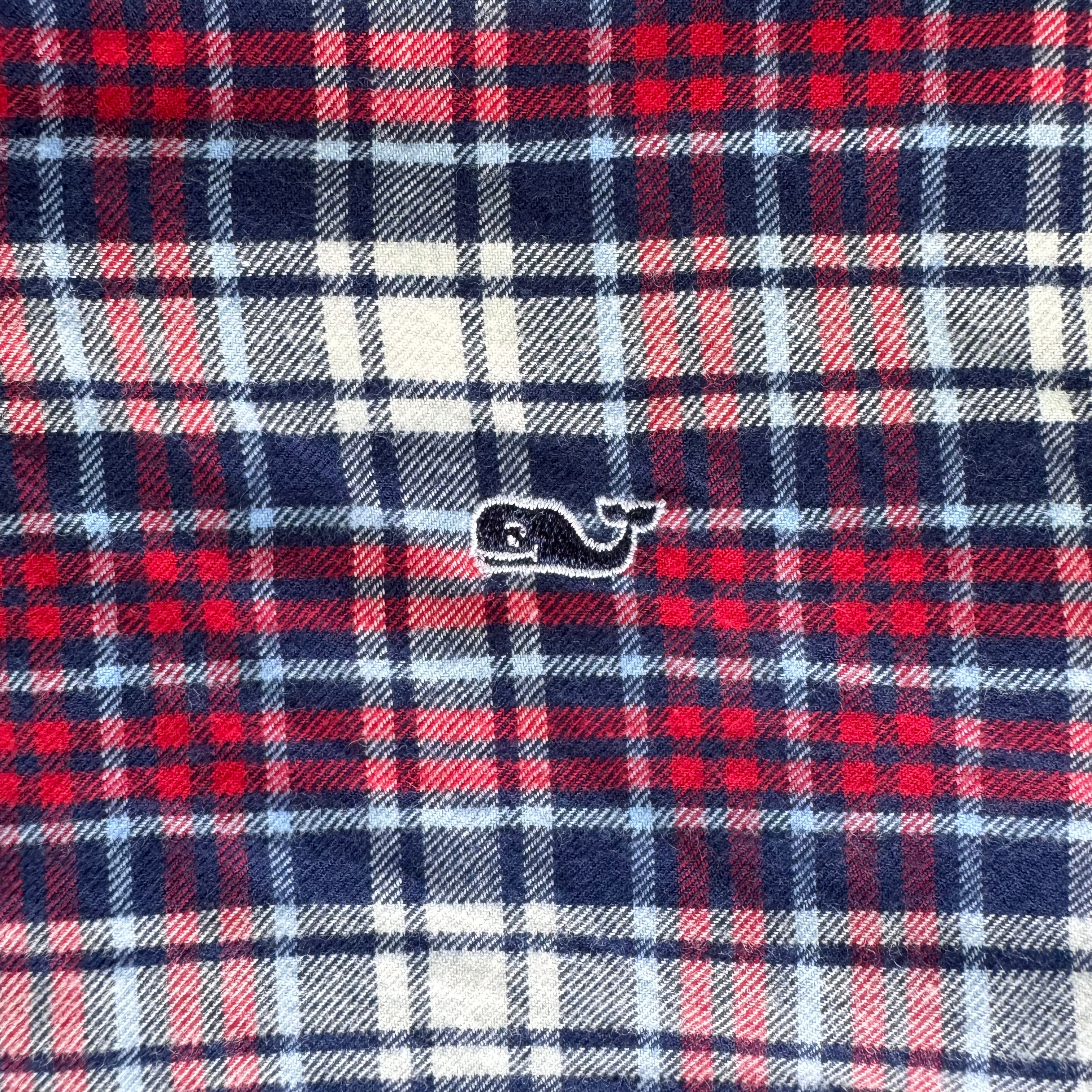Vineyard Vines Flannel Shirt, RWB Boys Size S (8/10) in excellent condition — Recycled Lines, Fairfield CT | Premium Sustainable Consignment