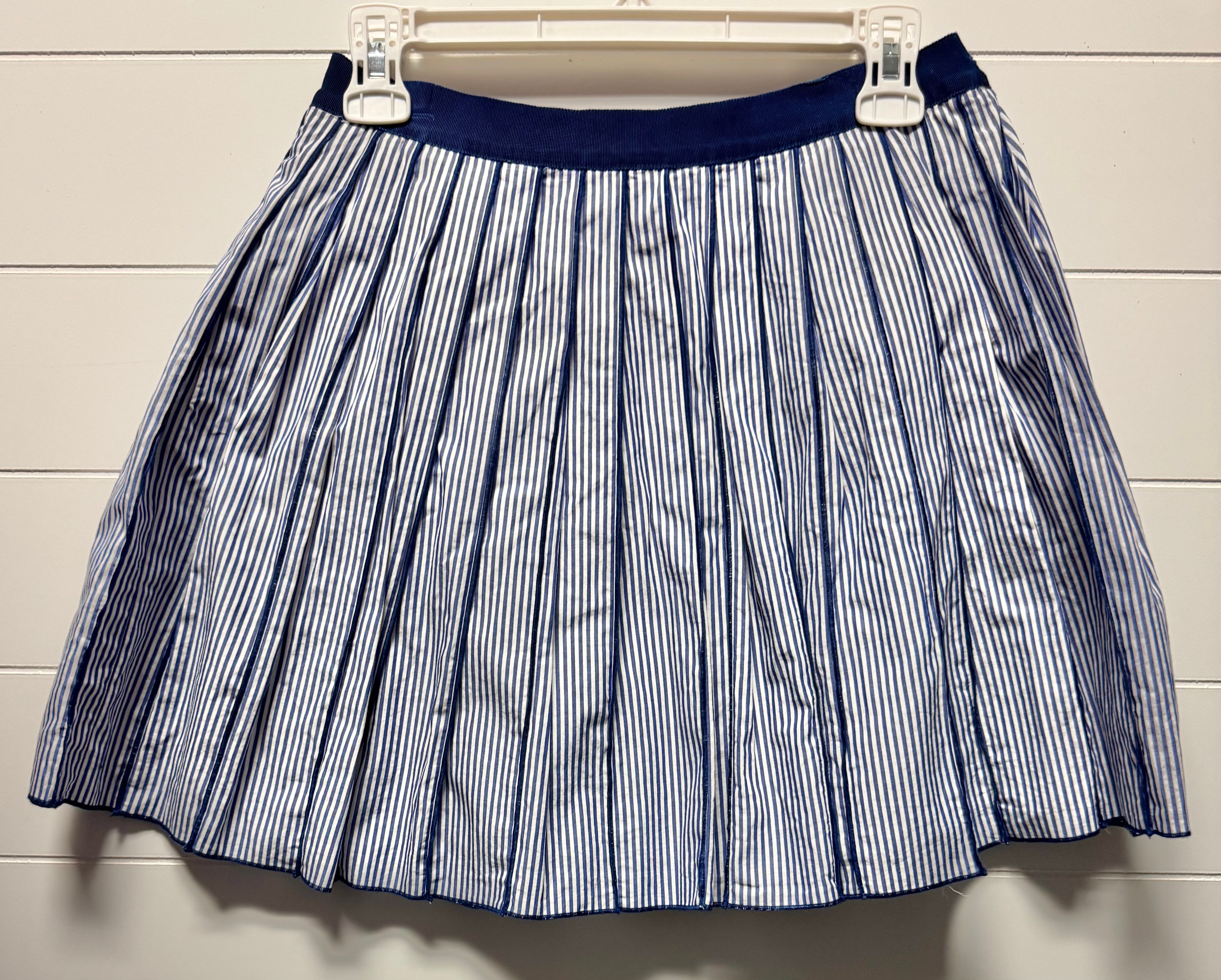 Vineyard Vines Striped Pleated Shirt, Navy/White Womens Size 2