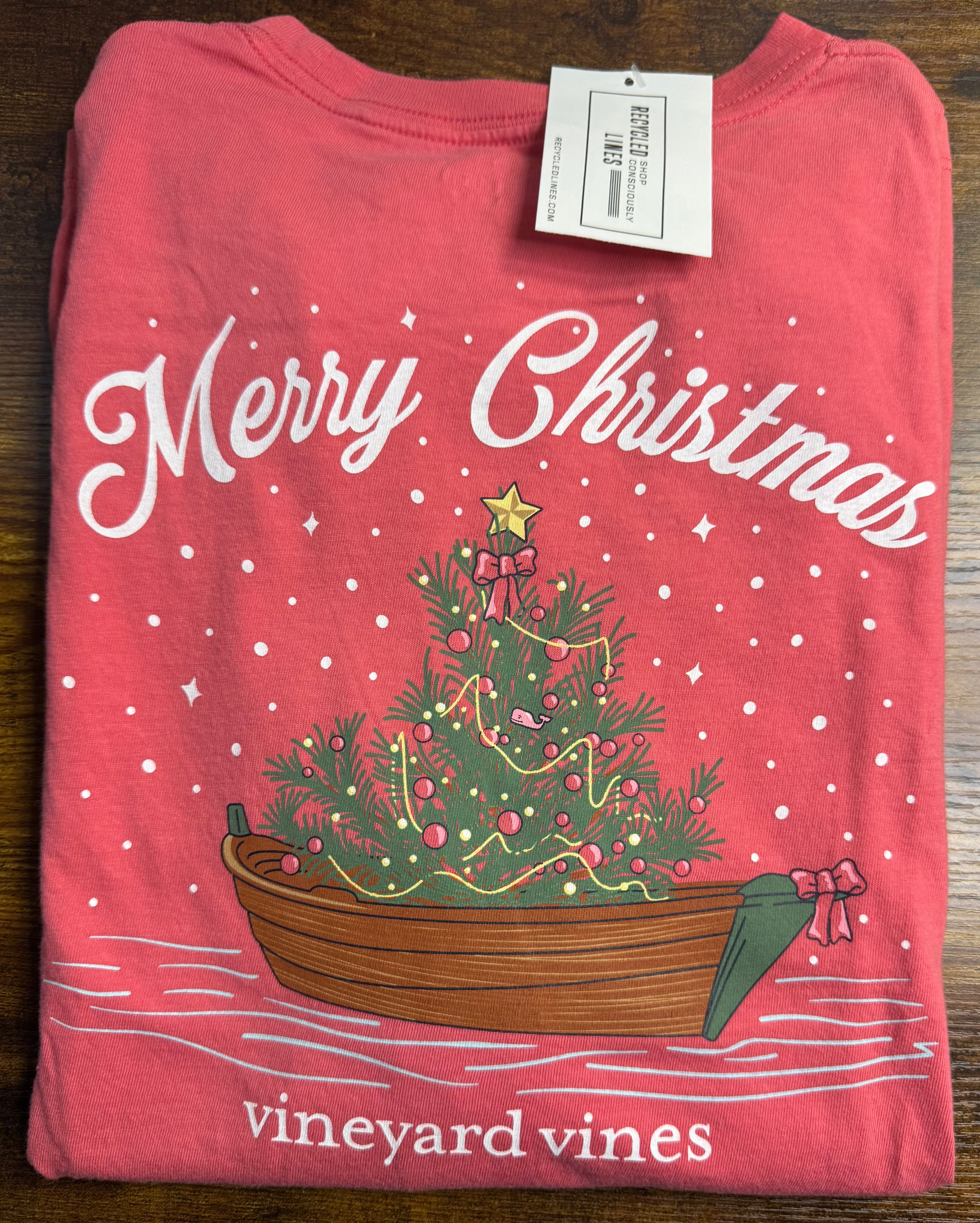 Vineyard Vines Long Sleeve Tee, Pink Boys Size XL (18) in excellent condition — Recycled Lines, Fairfield CT | Premium Sustainable Consignment