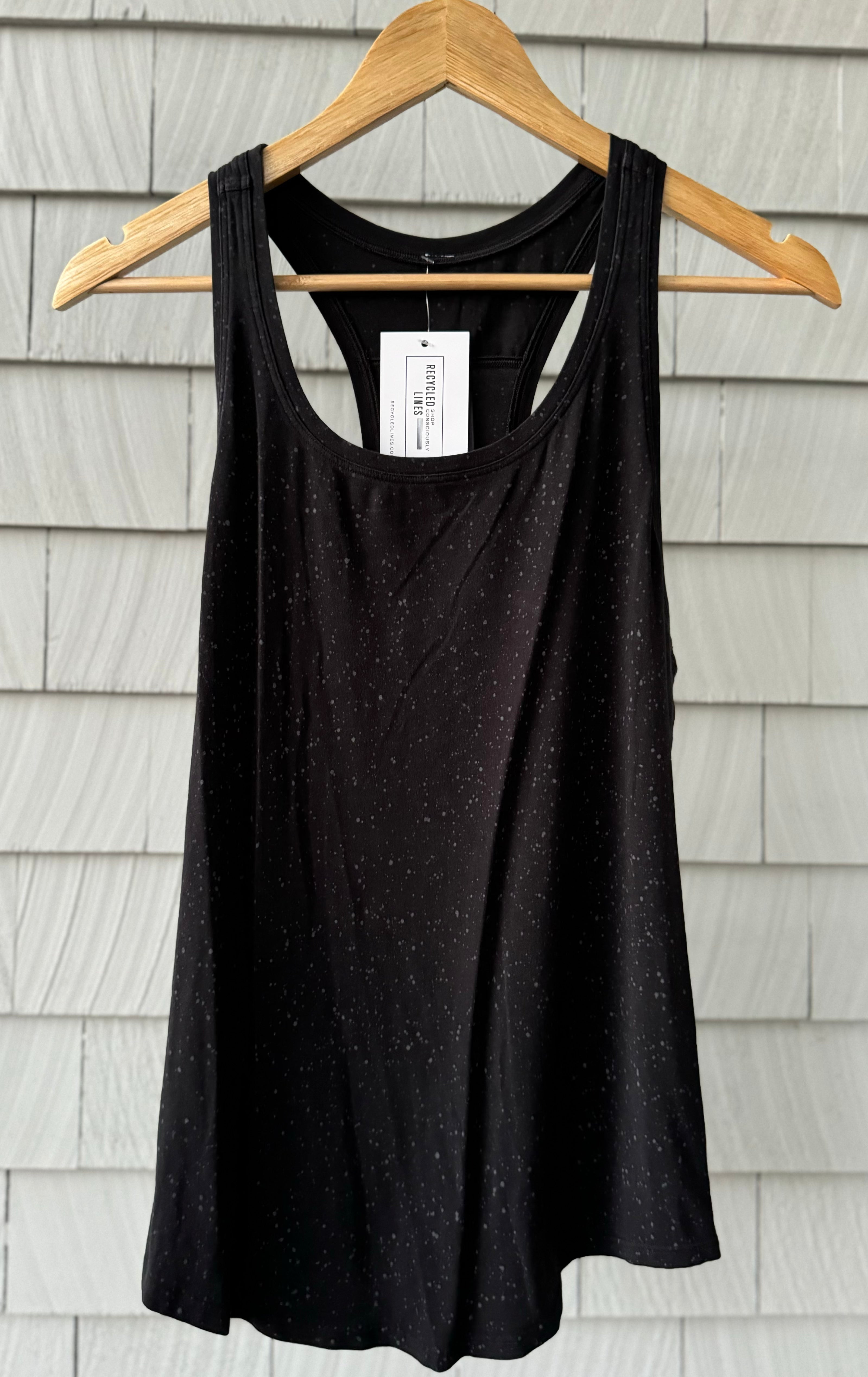 Lululemon Tank, Black Specks Womens Size 6/8 in excellent condition — Recycled Lines, Fairfield CT | Premium Sustainable Consignment