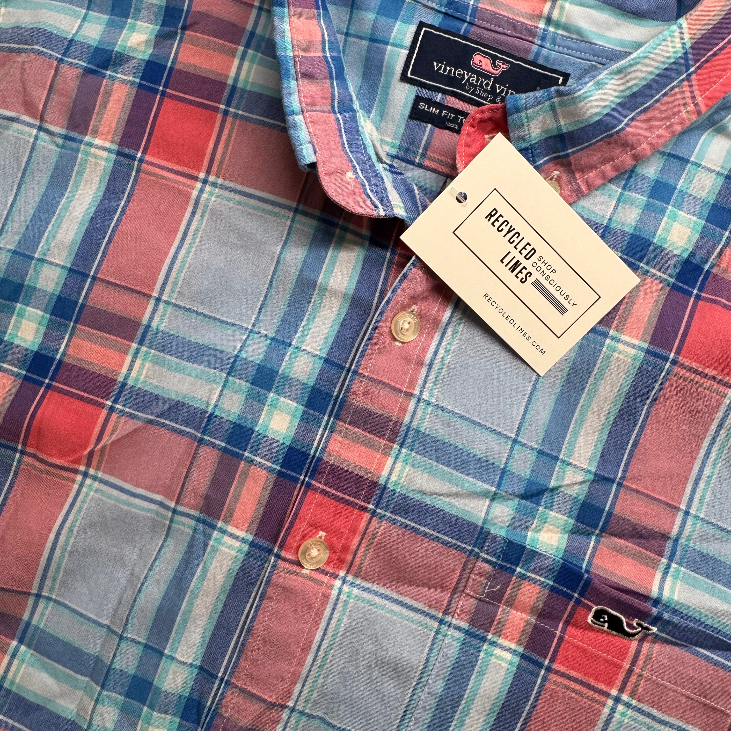 Vineyard Vines Button Down, Pink/Blue Mens Size S in excellent condition — Recycled Lines, Fairfield CT | Premium Sustainable Consignment