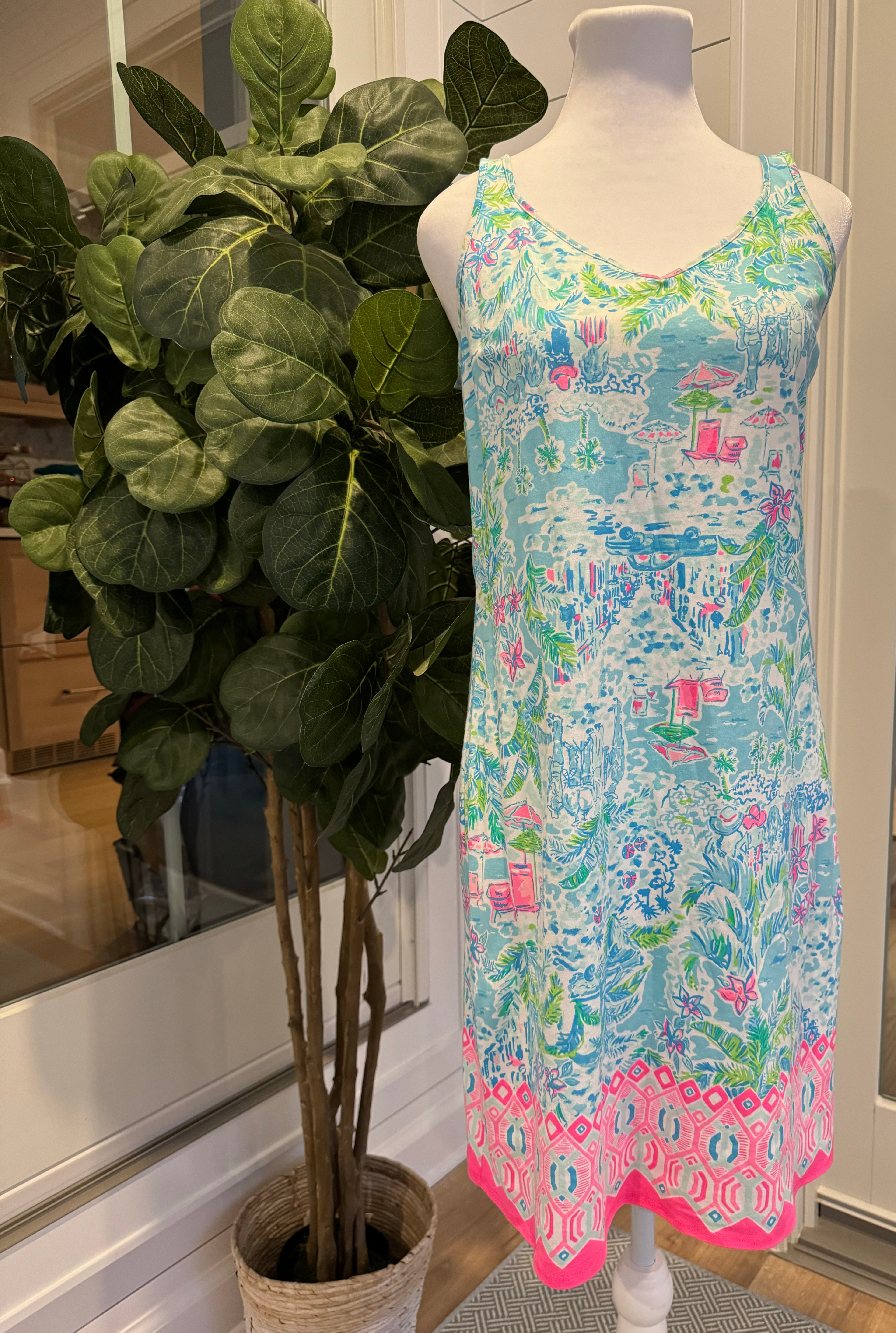 Lilly Pulitzer Tank Dress, Multi Color Womens Size S