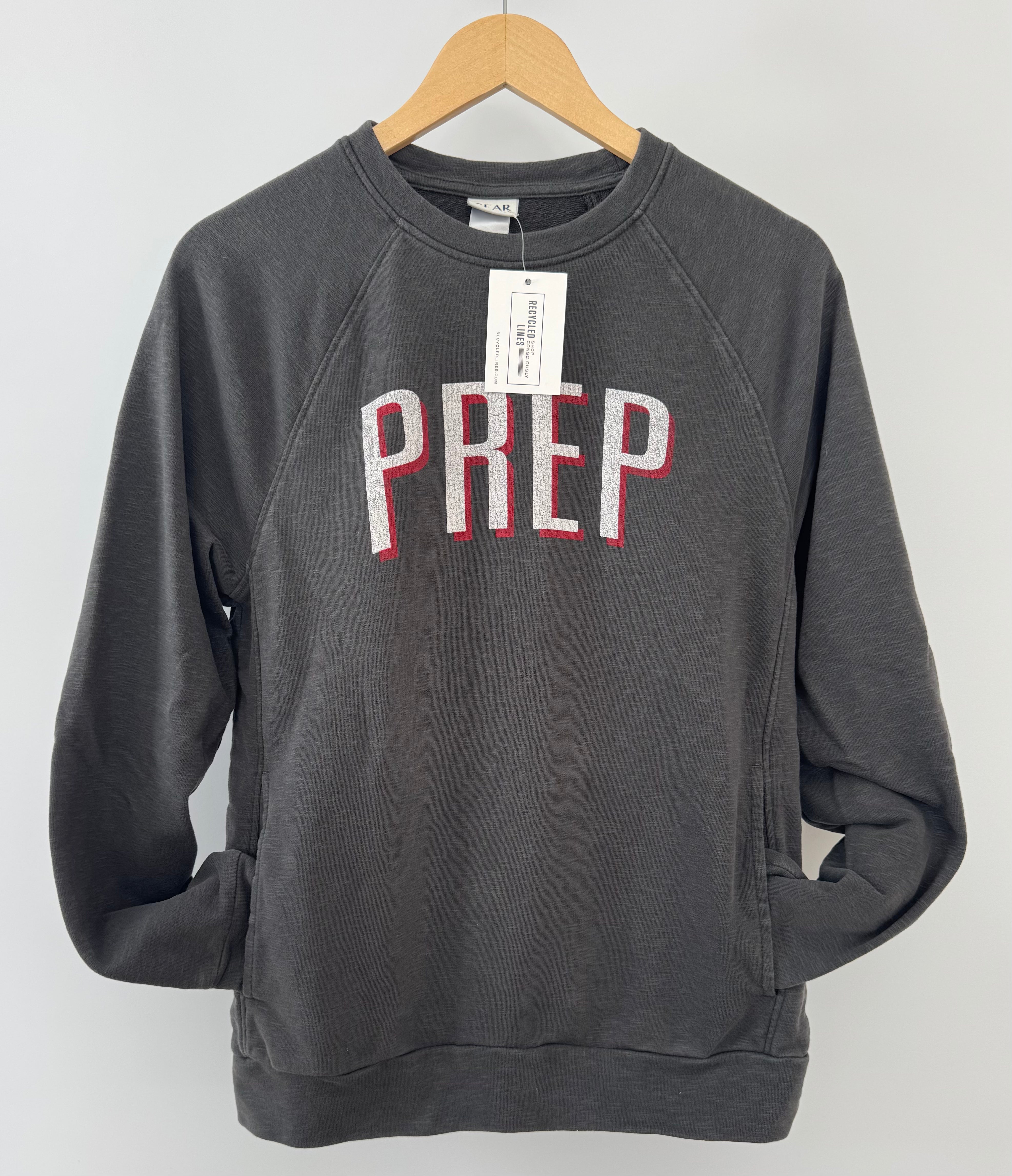 Fairfield Prep Crewneck Sweatshirt with Pockets, Charcoal Mens Size S