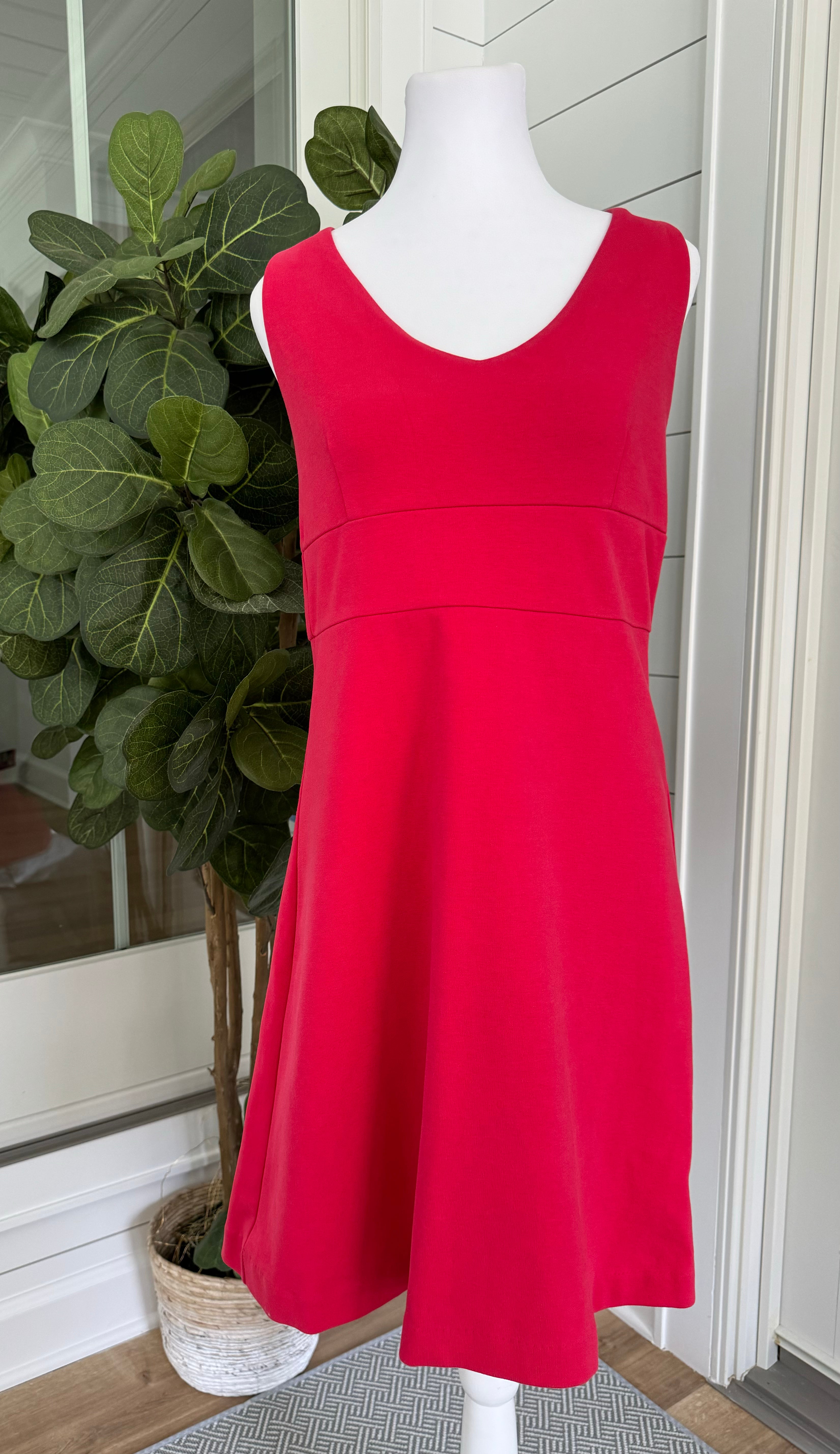 J Crew Sleeveless Dress, Red Womens Size 10