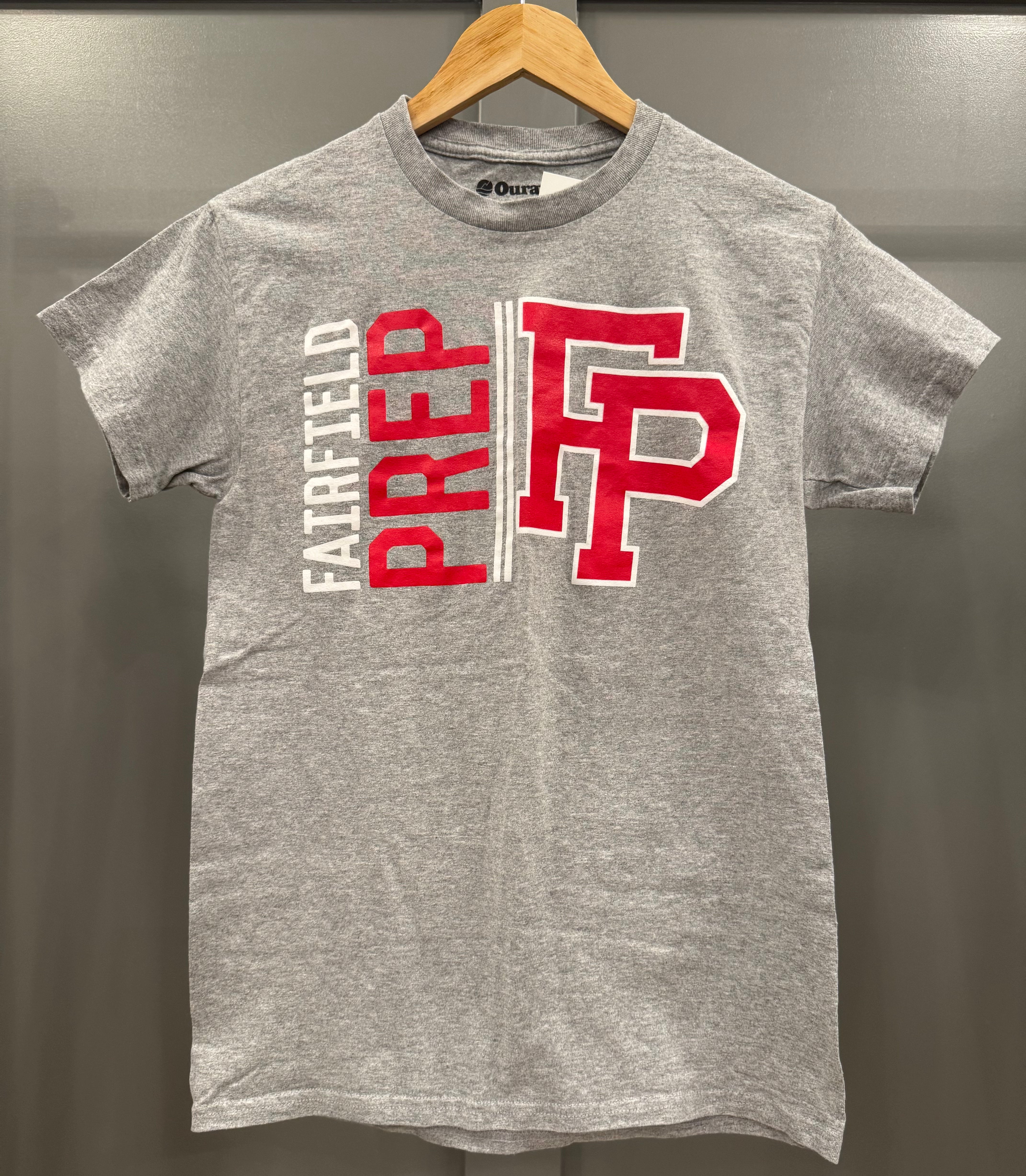 Fairfield Prep Tee Shirt, Gray Mens Size S