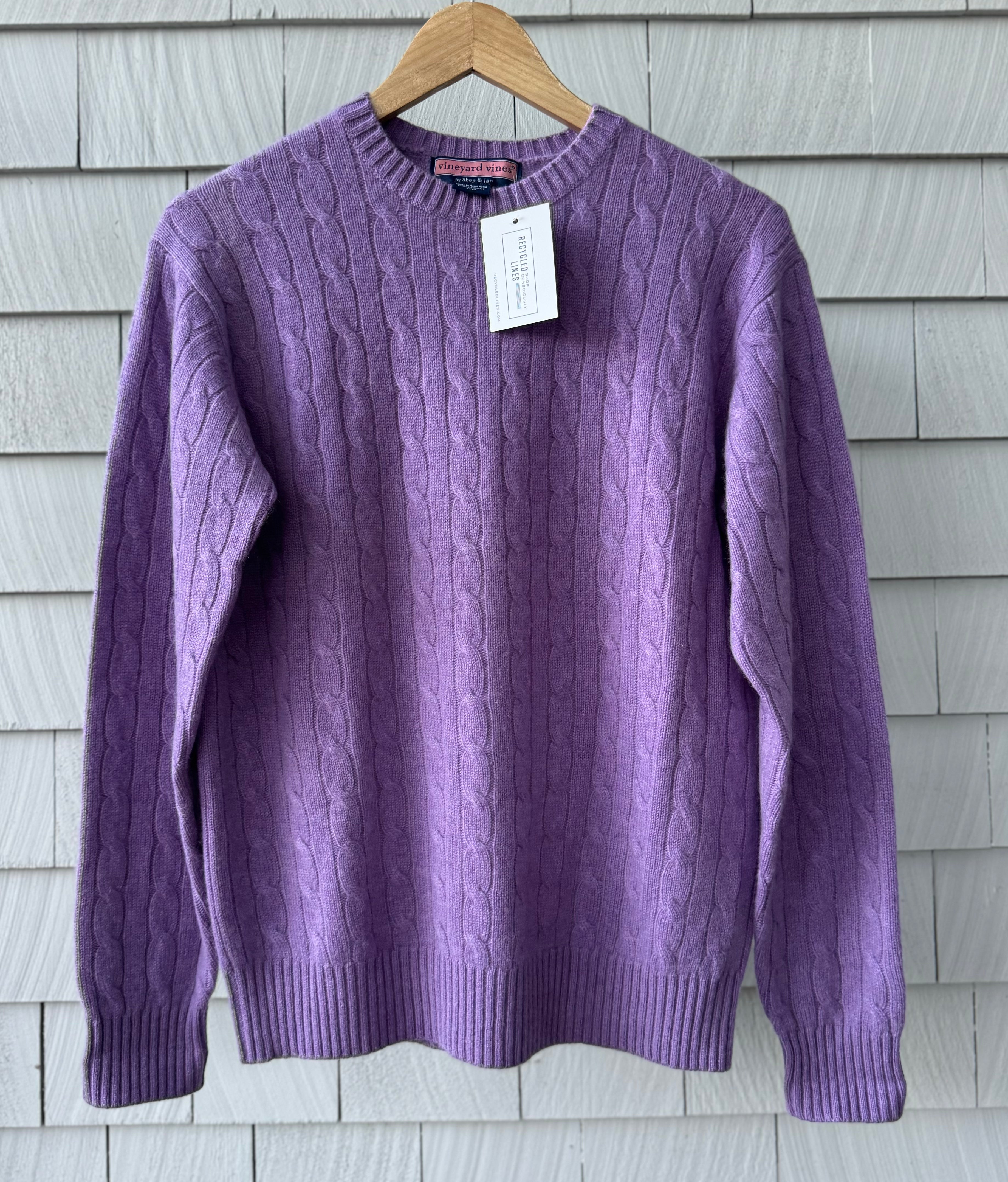 Vineyard Vines 100% Cashmere Sweater, Lilac Mens Size S in excellent condition — Recycled Lines, Fairfield CT | Premium Sustainable Consignment