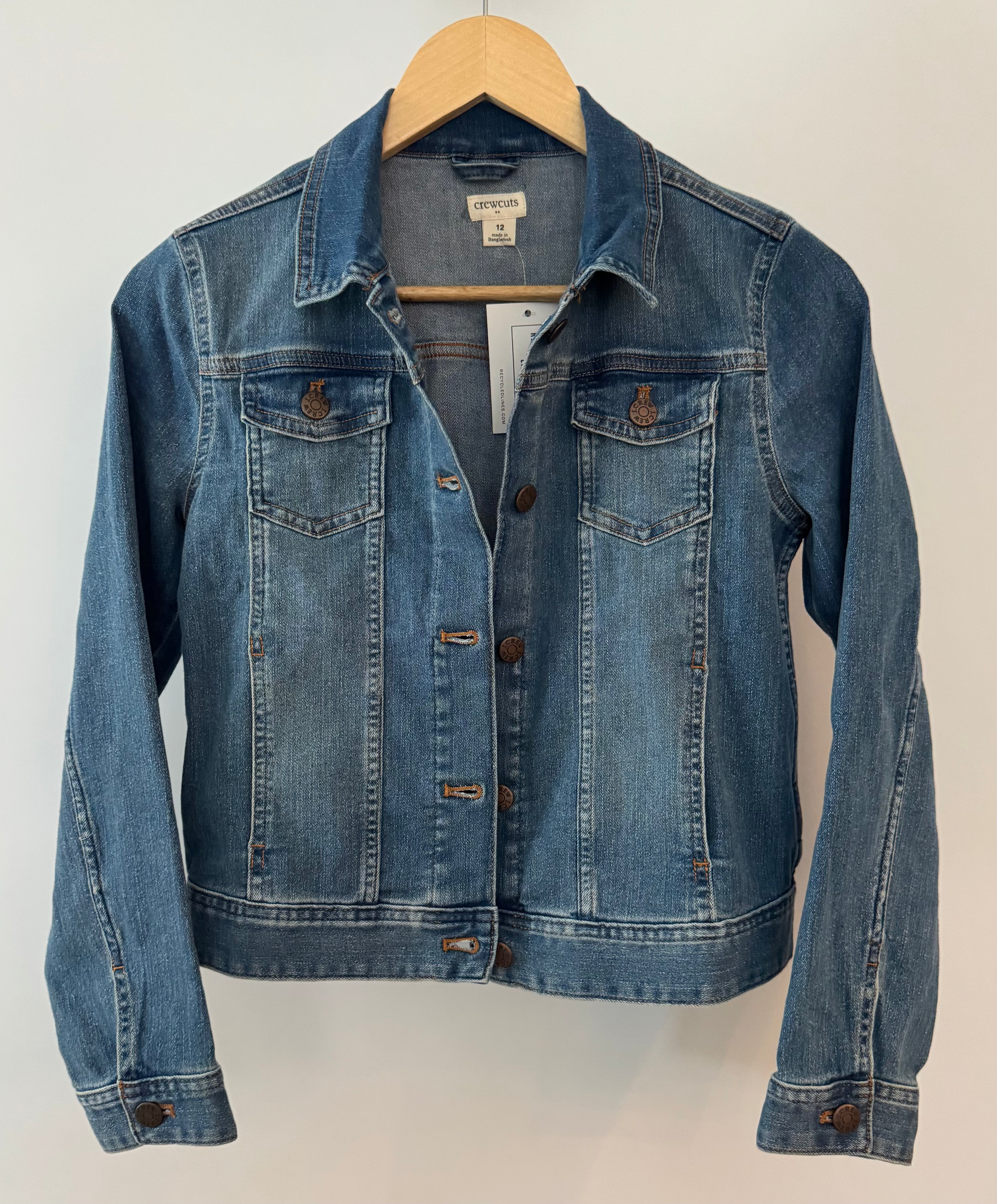 Crewcuts Denim Jacket, Blue Girls Size 12